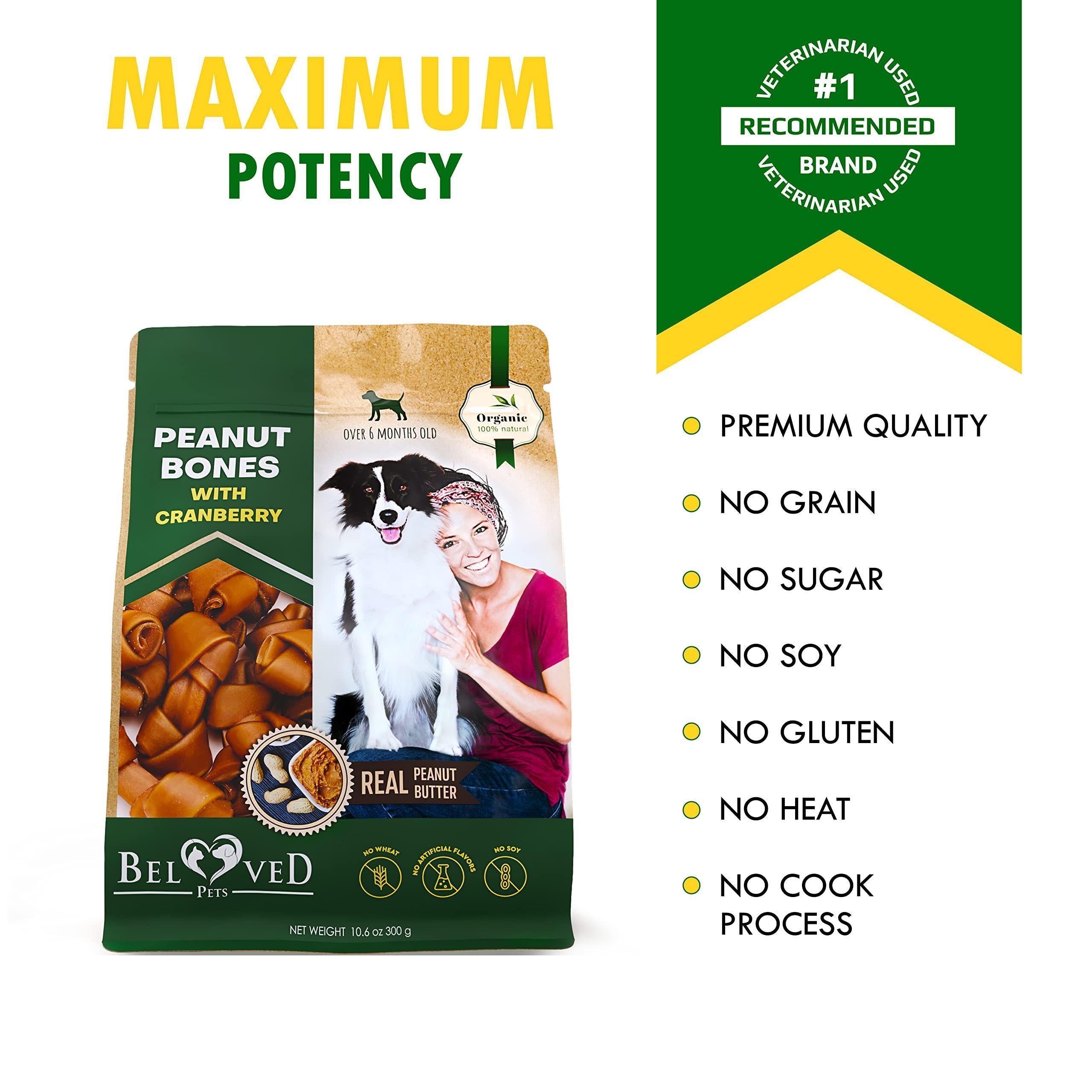 Peanut Butter Bones for Dogs Cranberry Rawhide-Free Chews Peanut Butter Bones for Dogs Cranberry Rawhide-Free Chews