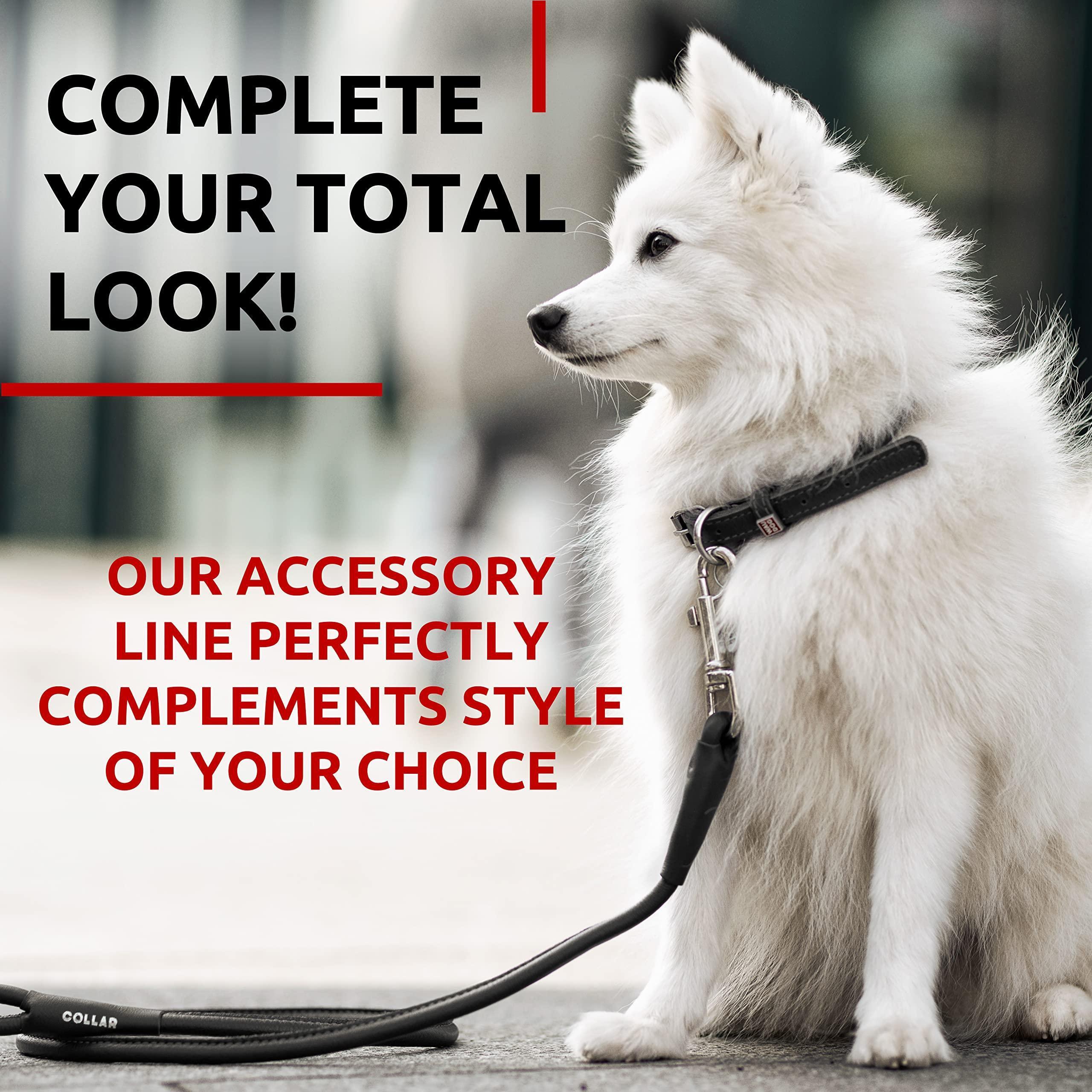 Rolled Leather Dog Leash 4 ft x 0.3 in All Sizes Black Rolled Leather Dog Leash 4 ft x 0.3 in All Sizes Black