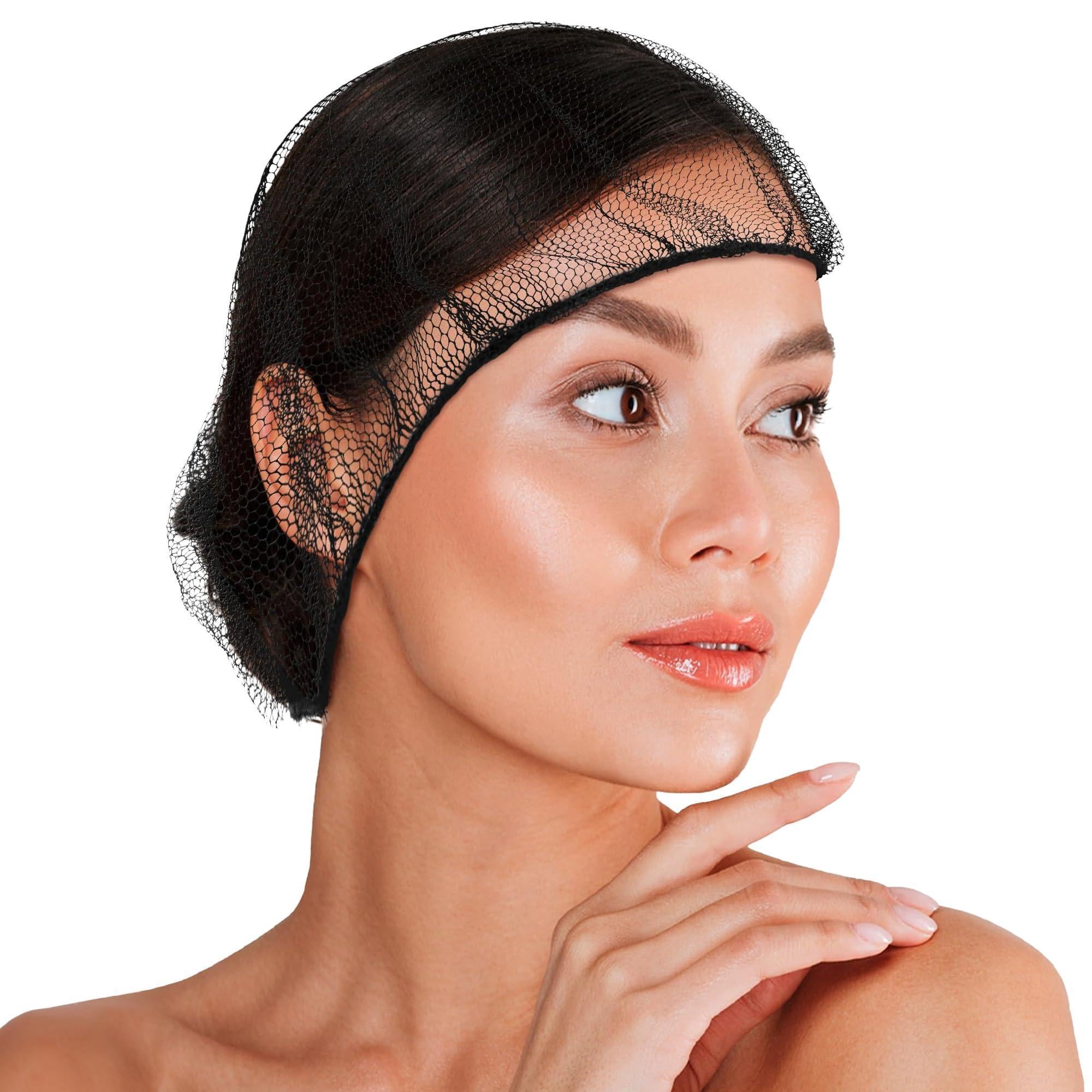 Black Disposable Hair Net 28 Inch 100 Pack Micro Nylon Bouffant Hair Nets. Bouffant Caps Disposable with Elastic Edge Stretchable Hairnets for Foodservice Industrial Use Black Disposable Hair Net 28 Inch 100 Pack Micro Nylon Bouffant Hair Nets. Bouffant Caps Disposable with Elastic Edge Stretchable Hairnets for Foodservice Industrial Use