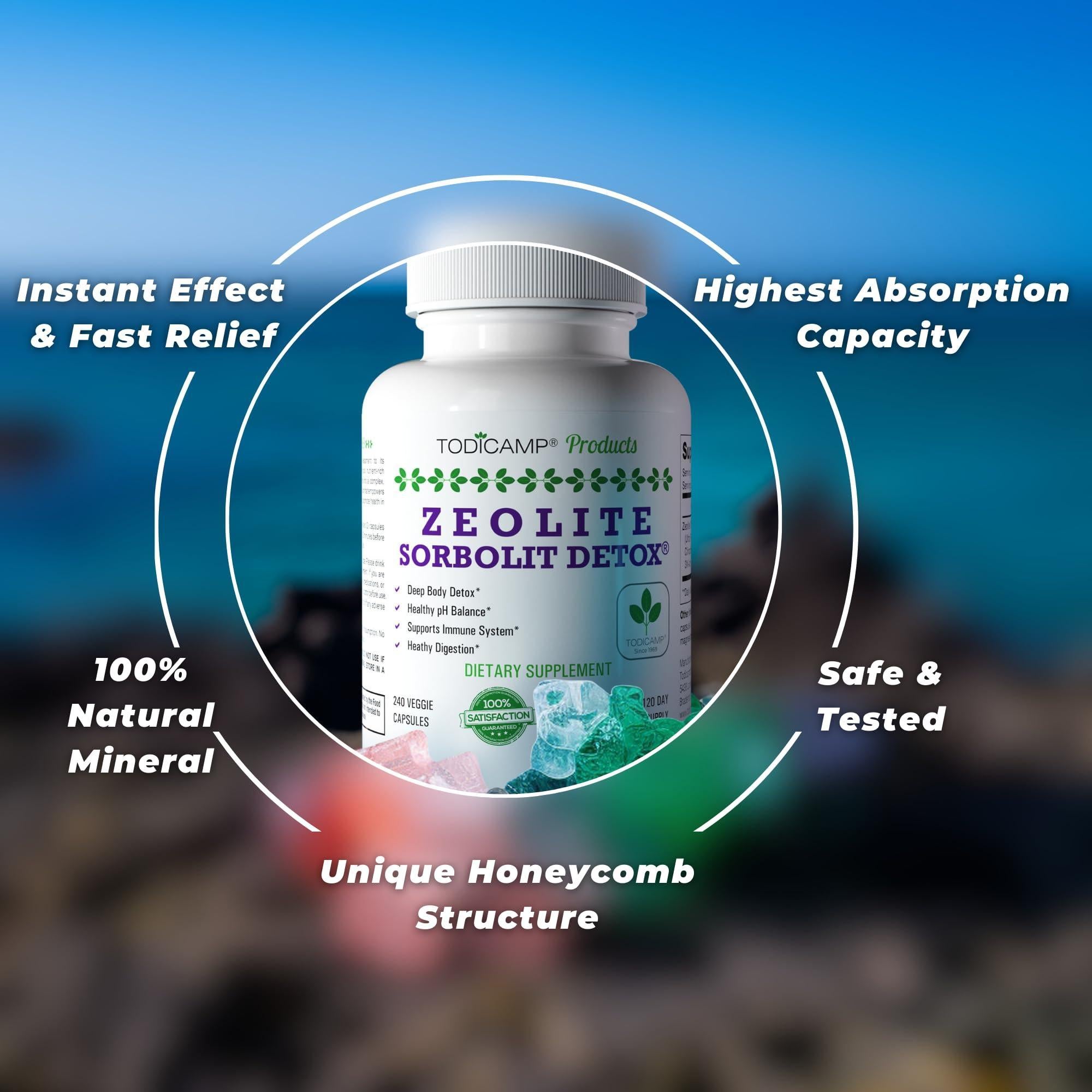 Zeolite Detox 240 Capsules Zeolite Capsules Sorbolit Ultra FINE 1 2 µm Zeolite Clinoptilolite Powder 95% 3X Activated Zeolite Supplement 4 Months Supply Zeolite Detox 240 Capsules Zeolite Capsules Sorbolit Ultra FINE 1 2 µm Zeolite Clinoptilolite Powder 95% 3X Activated Zeolite Supplement 4 Months Supply