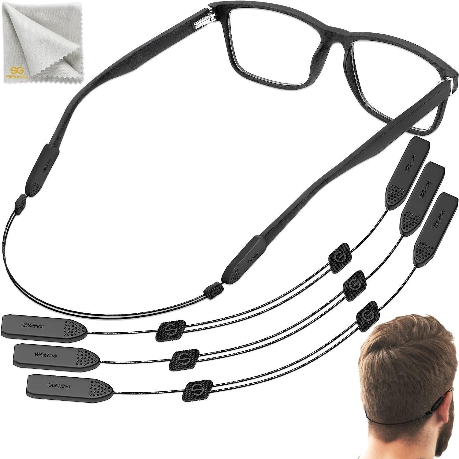 Adjustable Glasses Strap3 Pcs Eyeglasses Holders No Tail 3 Pcs XL Size 17 inch Adjustable Glasses Strap3 Pcs Eyeglasses Holders No Tail 3 Pcs XL Size 17 inch