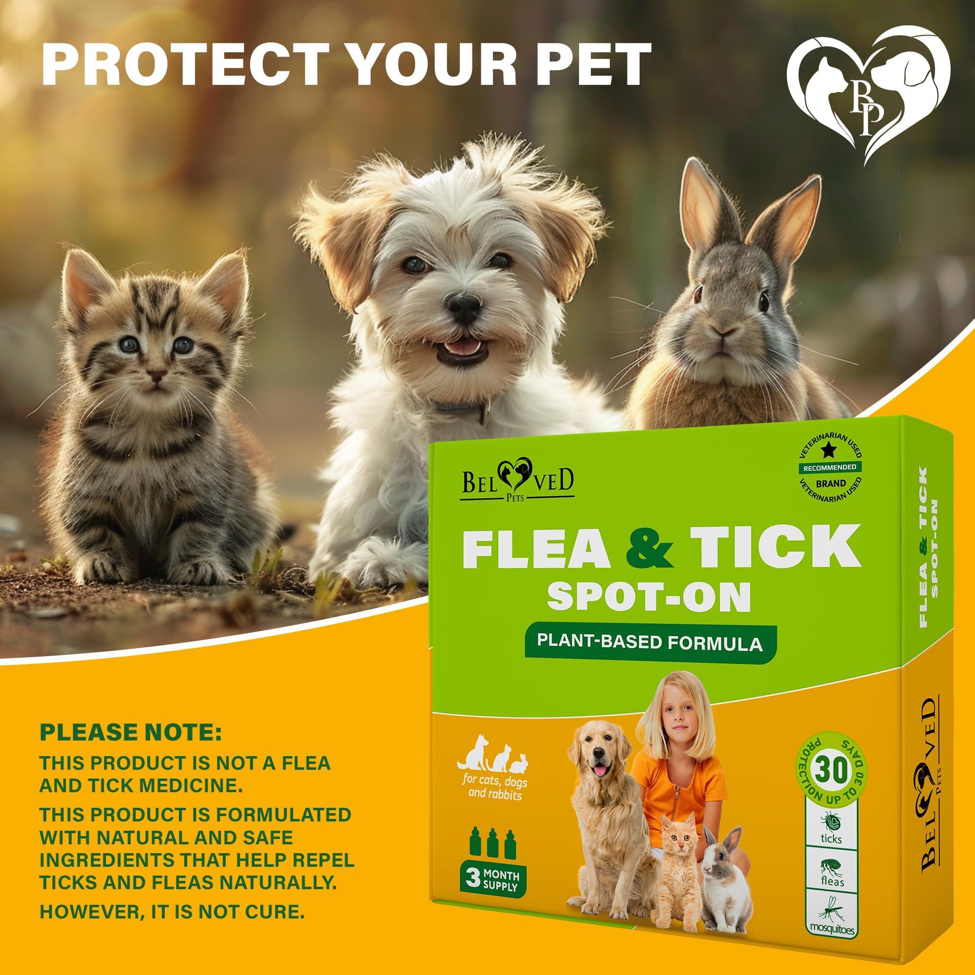 Topical Flea & Tick Drops for Dogs Cats & Rabbits Mosquito Repellent Topical Flea & Tick Drops for Dogs Cats & Rabbits Mosquito Repellent