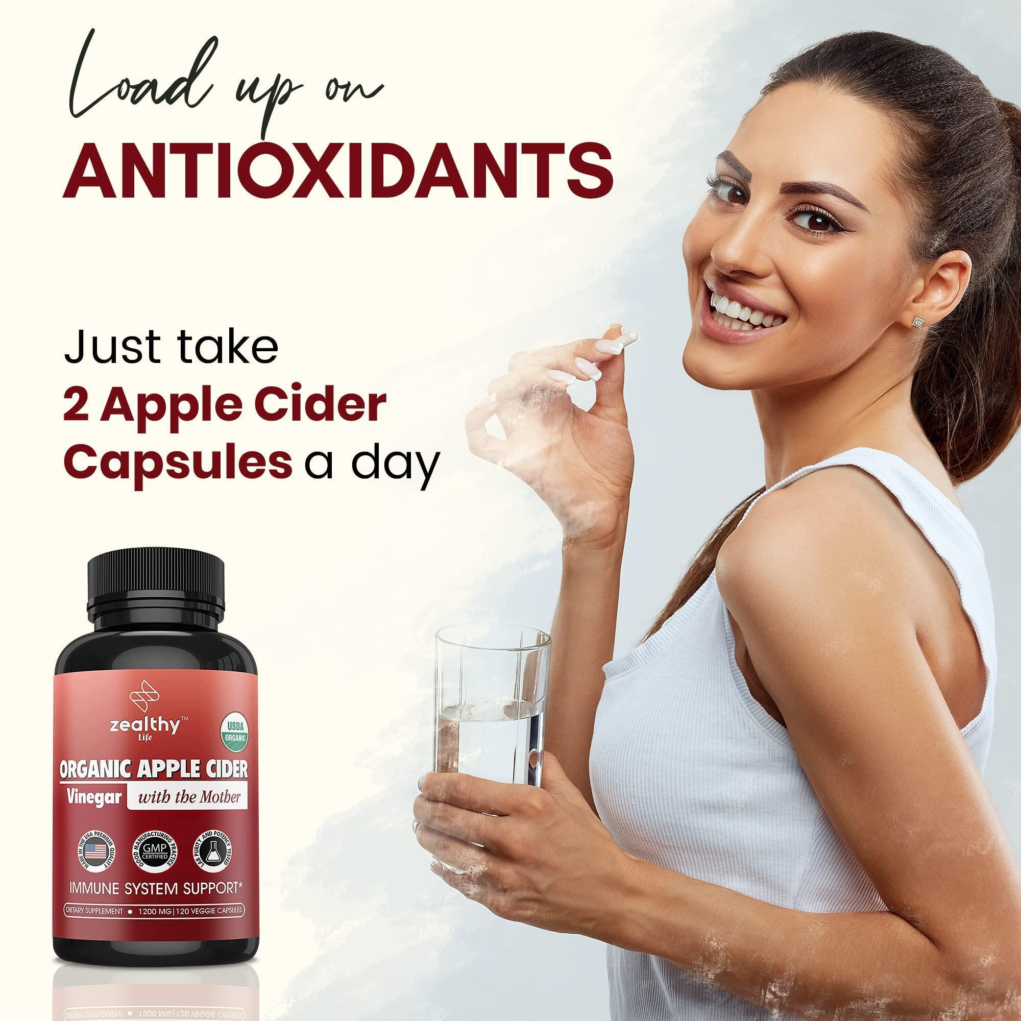 Apple Cider Vinegar with The Mother Supplement 1200mg Apple Cider Capsules for Optimum Wellness Gluten Free Non GMO 120 Veggie Capsules Zealthy Life Apple Cider Vinegar with The Mother Supplement 1200mg Apple Cider Capsules for Optimum Wellness Gluten Free Non GMO 120 Veggie Capsules Zealthy Life