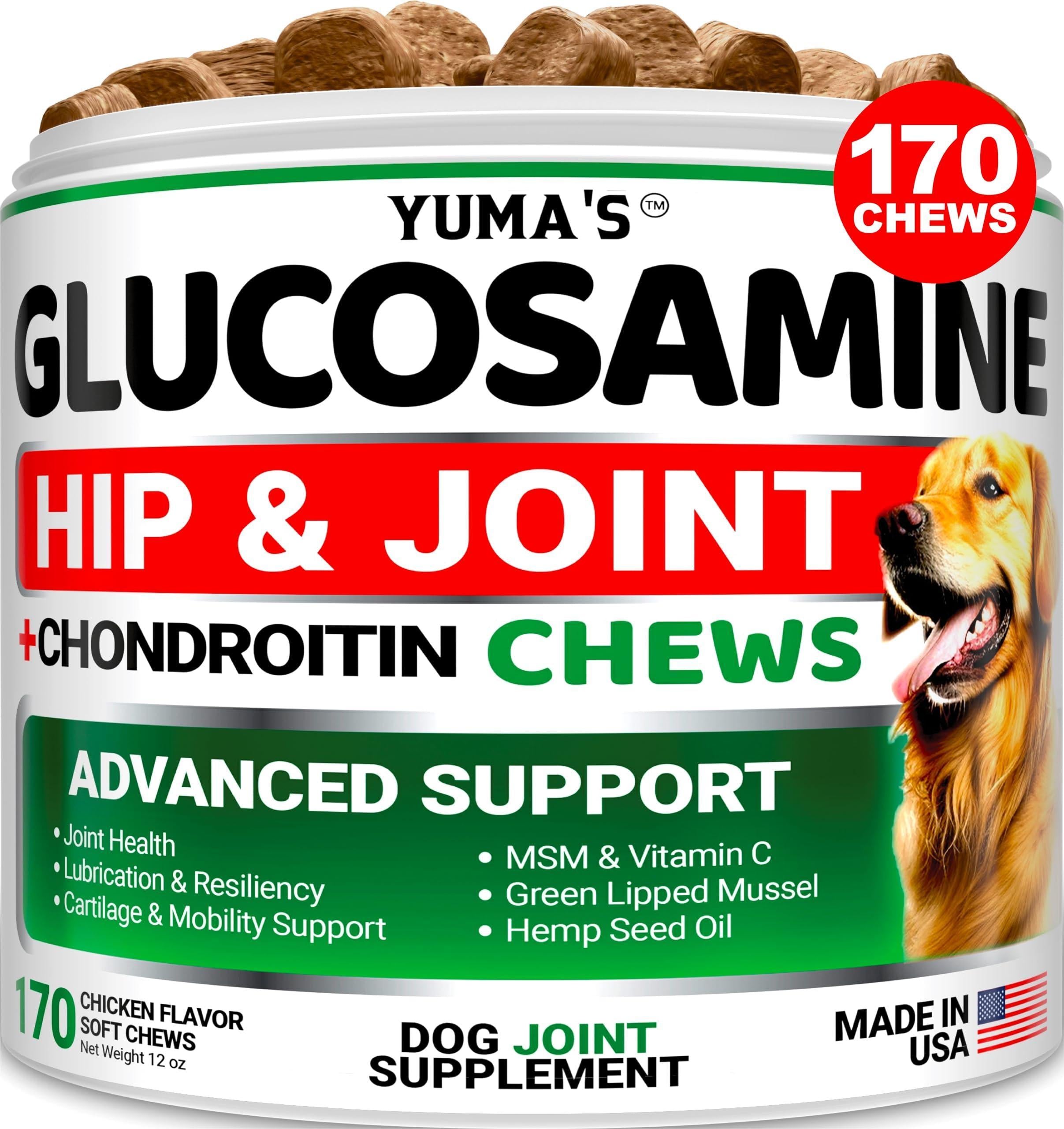 Glucosamine for Dogs Hip & Joint Supplement 170 Chews Glucosamine for Dogs Hip & Joint Supplement 170 Chews