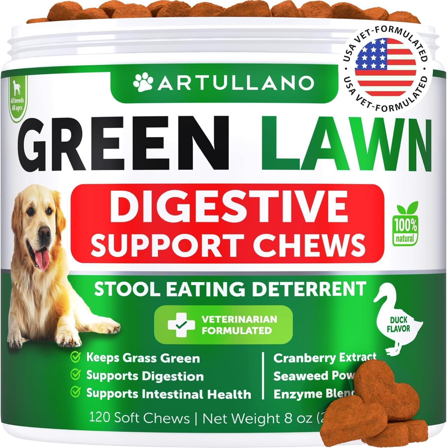 Grass Burn Spot Chews for Dogs 120 Count Lawn Urine Neutralizer Grass Burn Spot Chews for Dogs 120 Count Lawn Urine Neutralizer