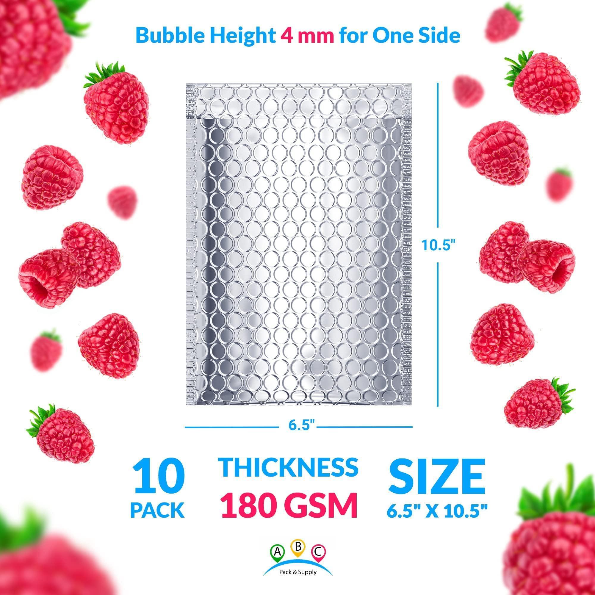 Thermal Bubble Mailer 6.5 x 10.5 Inch Pack of 10 Metallic Bubble Envelopes Foil Insulated Mailers for Cold Shipping Padded Envelopes Waterproof. Cold Insulated Shipping Bags Thermal Bubble Mailer 6.5 x 10.5 Inch Pack of 10 Metallic Bubble Envelopes Foil Insulated Mailers for Cold Shipping Padded Envelopes Waterproof. Cold Insulated Shipping Bags