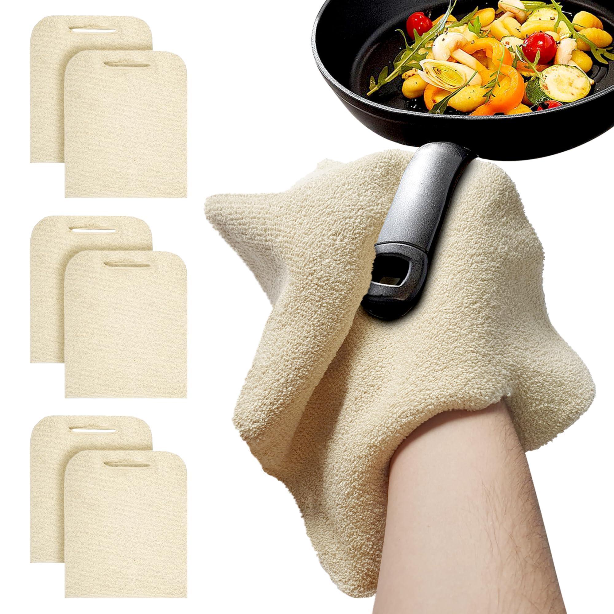 Terry Cloth Pot Holders for Kitchen 9 x 12 Inch Pack of 6 Natural Color Hot Pads for Kitchen Washable Pot Holder with Hand Hole Thick Cotton 460 F Heat Resistant Pot Holders Terry Cloth Pot Holders for Kitchen 9 x 12 Inch Pack of 6 Natural Color Hot Pads for Kitchen Washable Pot Holder with Hand Hole Thick Cotton 460 F Heat Resistant Pot Holders