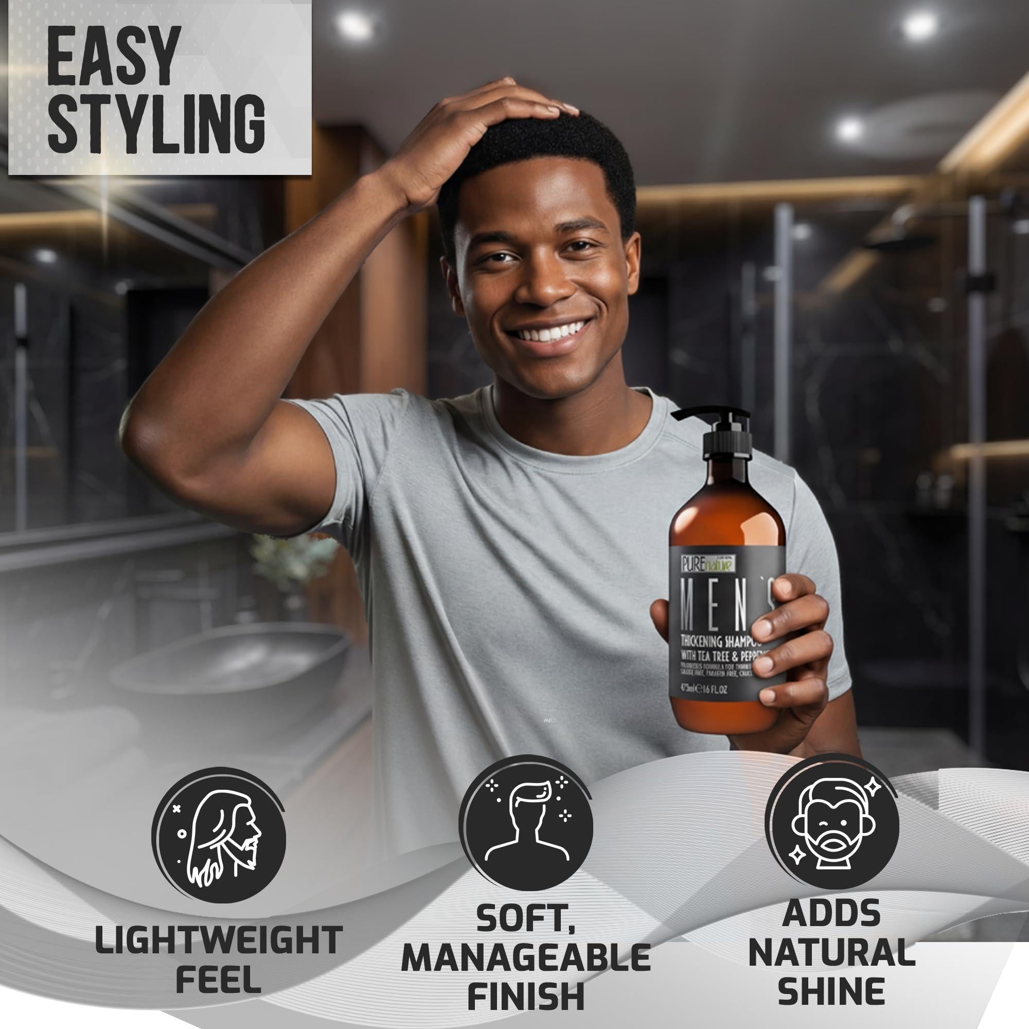 Mens Shampoo Sulfate Free for Thinning Hair 16 Fl Oz Volumizing and Hair Thickening Salon Grade Professional Formula for Thin and Fine Hair Men Strengthening Paraben Free Shampoo Mens Shampoo Sulfate Free for Thinning Hair 16 Fl Oz Volumizing and Hair Thickening Salon Grade Professional Formula for Thin and Fine Hair Men Strengthening Paraben Free Shampoo