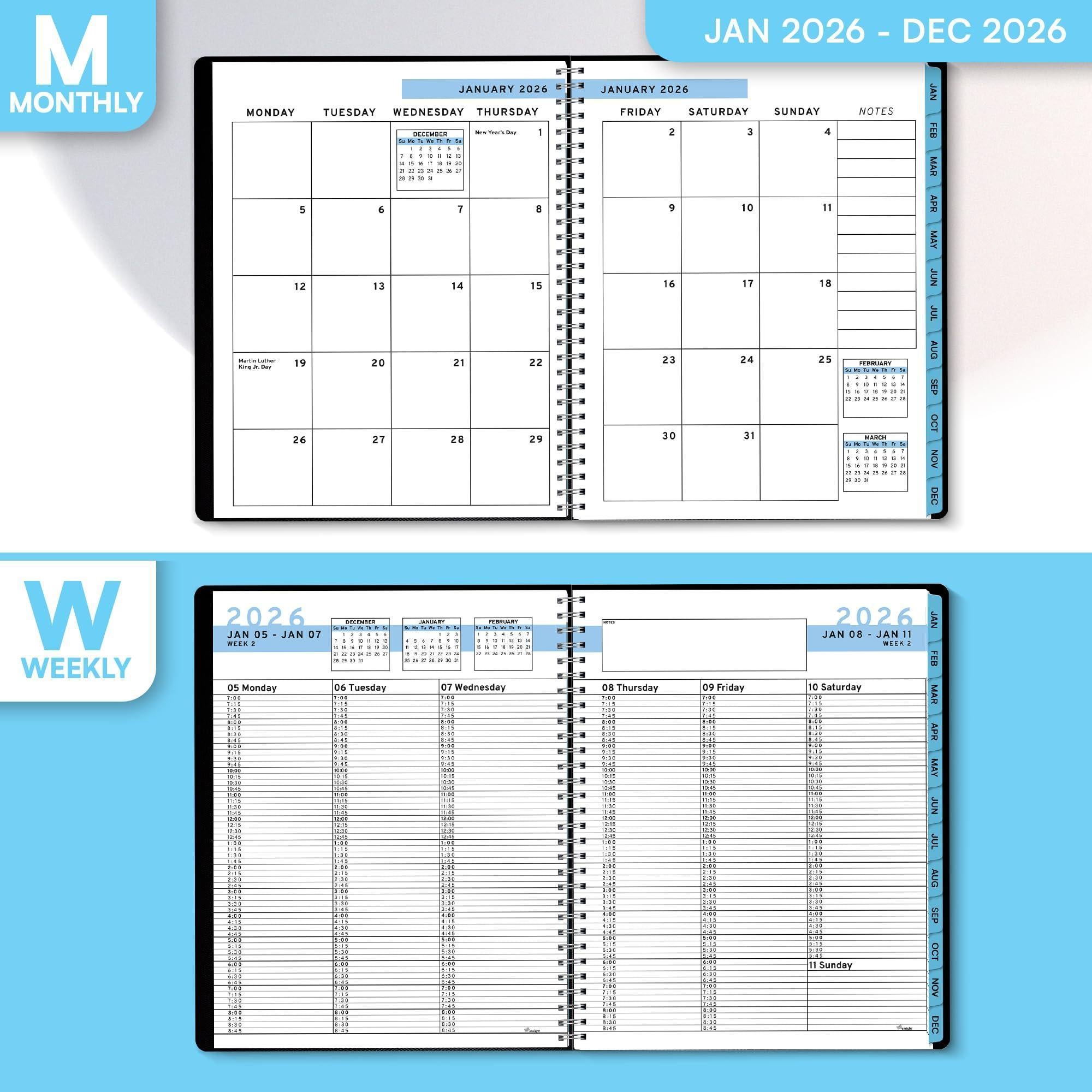 2026 Appointment Book Planner 8.5 x 11 inch Large Blue Tabbed Daily Hourly Weekly Planner Schedule Book 15 Minute time Slots Business & Personal Planner Jan 2026 Dec 2026 2026 Appointment Book Planner 8.5 x 11 inch Large Blue Tabbed Daily Hourly Weekly Planner Schedule Book 15 Minute time Slots Business & Personal Planner Jan 2026 Dec 2026