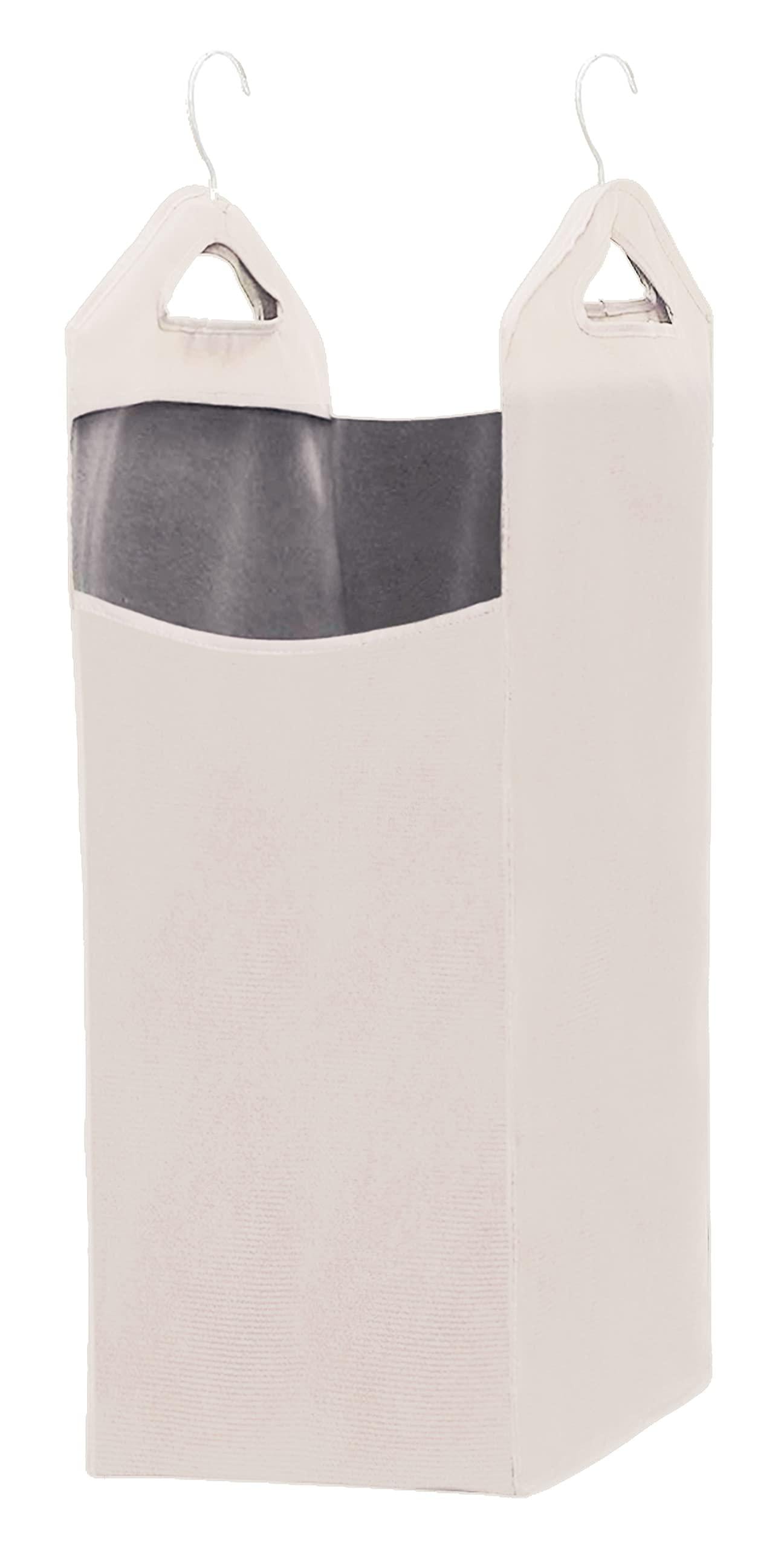 The Fine Living Co. Hanging Laundry Hamper Bag for Closet Heavy Duty Hanging Closet hamper Closet Laundry Basket with 2 Strong Metal Hangers Space Saving Closet Hamper Organizer (Beige) The Fine Living Co. Hanging Laundry Hamper Bag for Closet Heavy Duty Hanging Closet hamper Closet Laundry Basket with 2 Strong Metal Hangers Space Saving Closet Hamper Organizer (Beige)