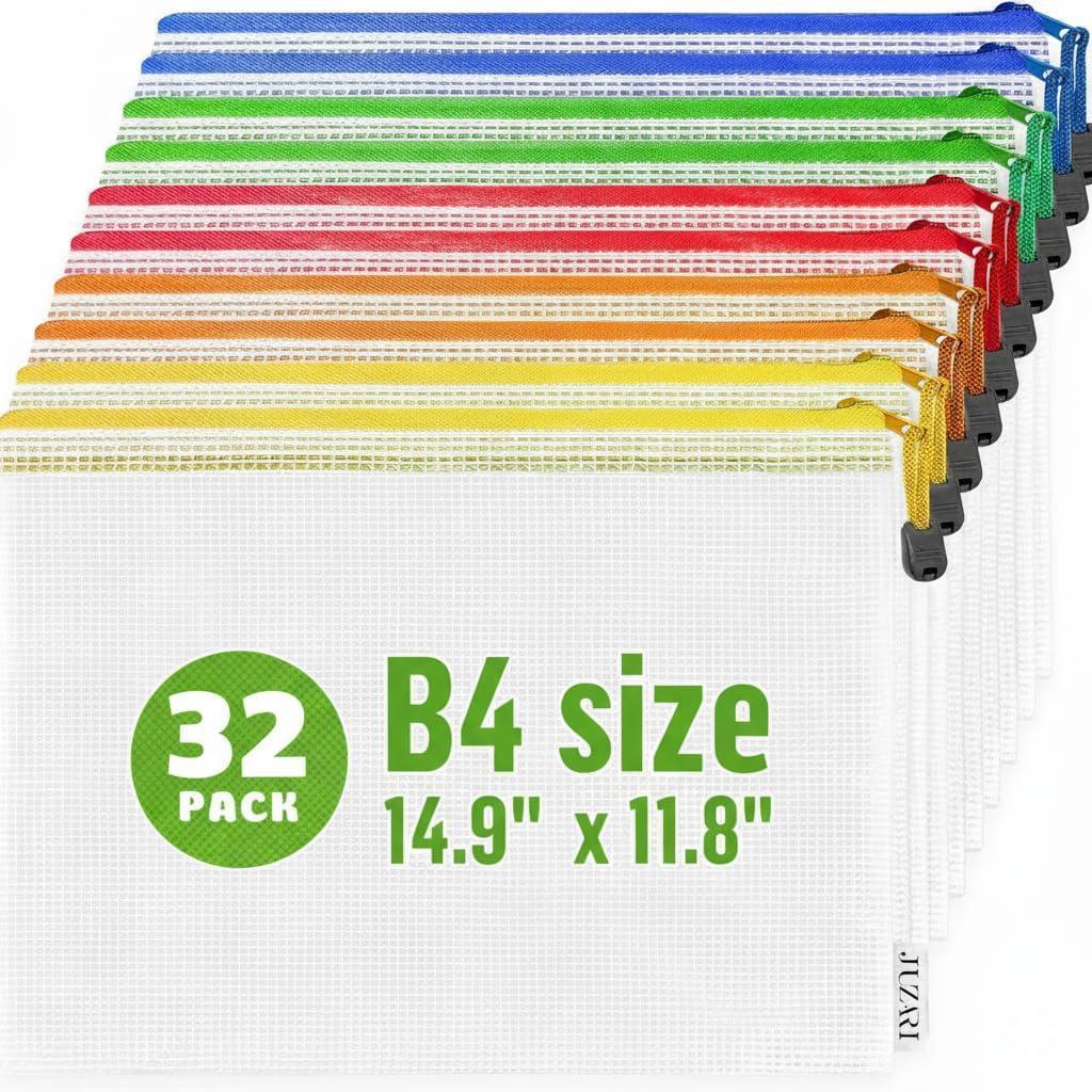 32 Pack Large Mesh Zipper Pouch B4 12x15in Game Bags for Puzzle and Toy Storage Bags Board Game Storage Zip Plastic Mesh Bags for Toys & Playroom Organization and Storage Zippered Pouches Folder 32 Pack Large Mesh Zipper Pouch B4 12x15in Game Bags for Puzzle and Toy Storage Bags Board Game Storage Zip Plastic Mesh Bags for Toys & Playroom Organization and Storage Zippered Pouches Folder