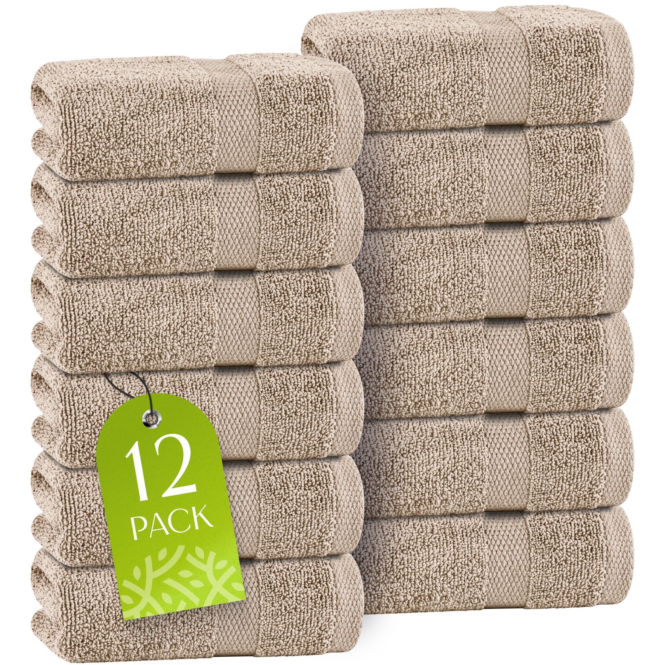 White Classic Taupe Washcloths Set 12 Pack for Body and Face Towel 12x12 Inch Cotton Wash Cloths Bulk Spa Fingertip Wash Clothes Soft Absorbent Gym Towels White Classic Taupe Washcloths Set 12 Pack for Body and Face Towel 12x12 Inch Cotton Wash Cloths Bulk Spa Fingertip Wash Clothes Soft Absorbent Gym Towels