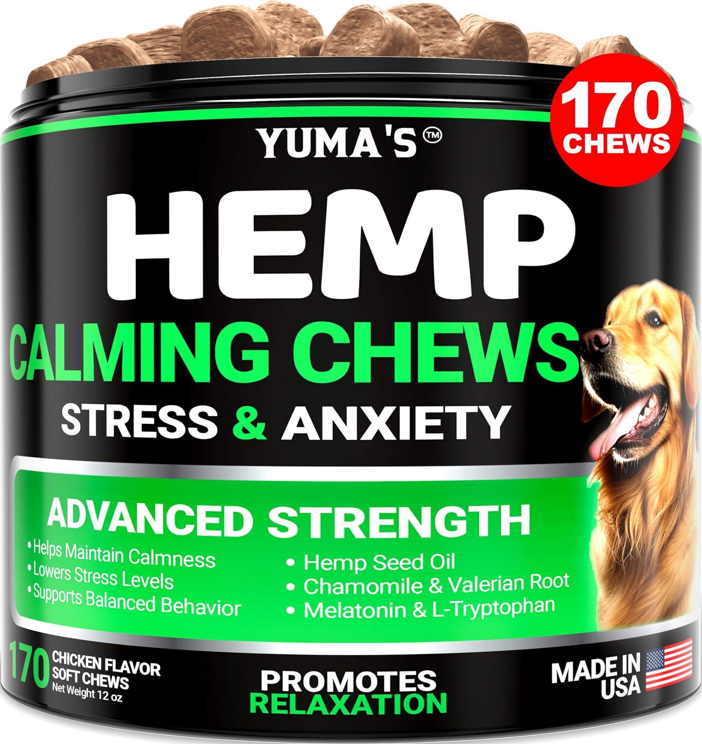 Hemp Calming Chews for Dogs 170 Count Chicken Flavor Hemp Calming Chews for Dogs 170 Count Chicken Flavor