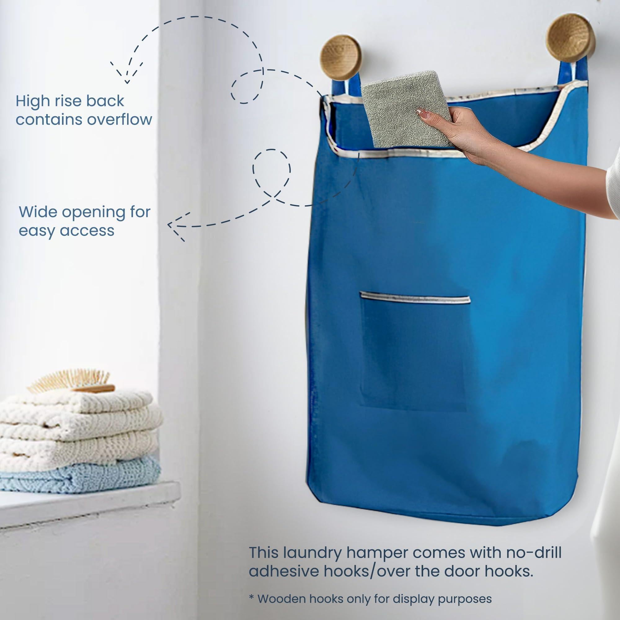 X Large Blue Hanging Laundry Hamper with Over Door Hooks 20x 3.75x 31 inch Adhesive Durable Space Saving Laundry Bag with Zipper and Wide Open Top Hanging Dorm Laundry Hamper Blue XL X Large Blue Hanging Laundry Hamper with Over Door Hooks 20x 3.75x 31 inch Adhesive Durable Space Saving Laundry Bag with Zipper and Wide Open Top Hanging Dorm Laundry Hamper Blue XL