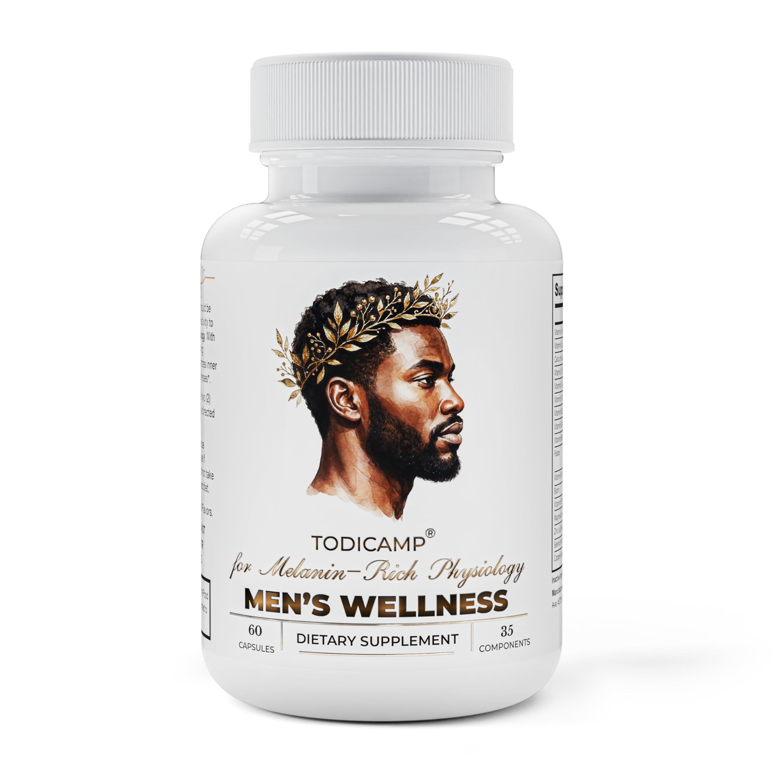Melanin Rich Multivitamin for Men Daily Multivitamins 60 Capsules with B Complex Vitamins Vitamin D Zinc Saw Palmetto & Antioxidants 2 a Day 60 Capsules Melanin Rich Multivitamin for Men Daily Multivitamins 60 Capsules with B Complex Vitamins Vitamin D Zinc Saw Palmetto & Antioxidants 2 a Day 60 Capsules