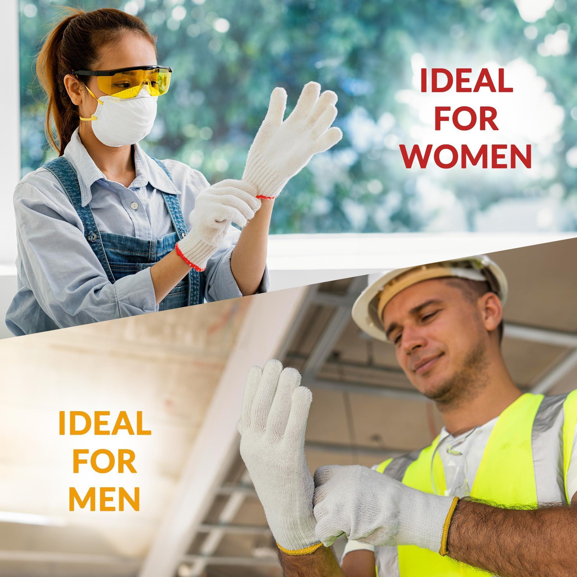 12 pairs String Knit Work Gloves 10 Inch Cotton and Polyester String Knit Gloves. Reusable Roping Gloves for Men and Women with Yellow Line. 12 pairs String Knit Work Gloves 10 Inch Cotton and Polyester String Knit Gloves. Reusable Roping Gloves for Men and Women with Yellow Line.