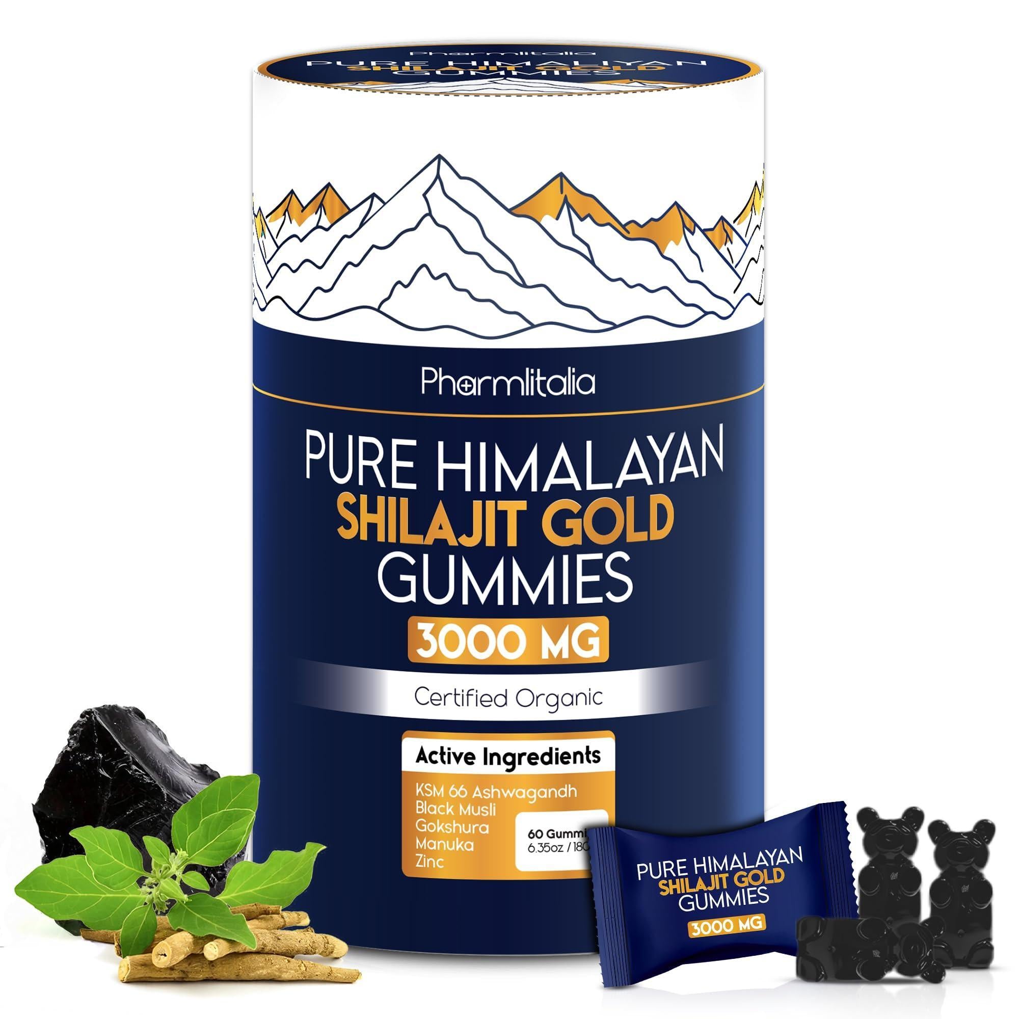 Pure Himalayan Shilajit Gold Gummies 3000 mg Shilajit Gummies for Men & Women Pure Himalayan Shilajit Gold Gummies 3000 mg Shilajit Gummies for Men & Women