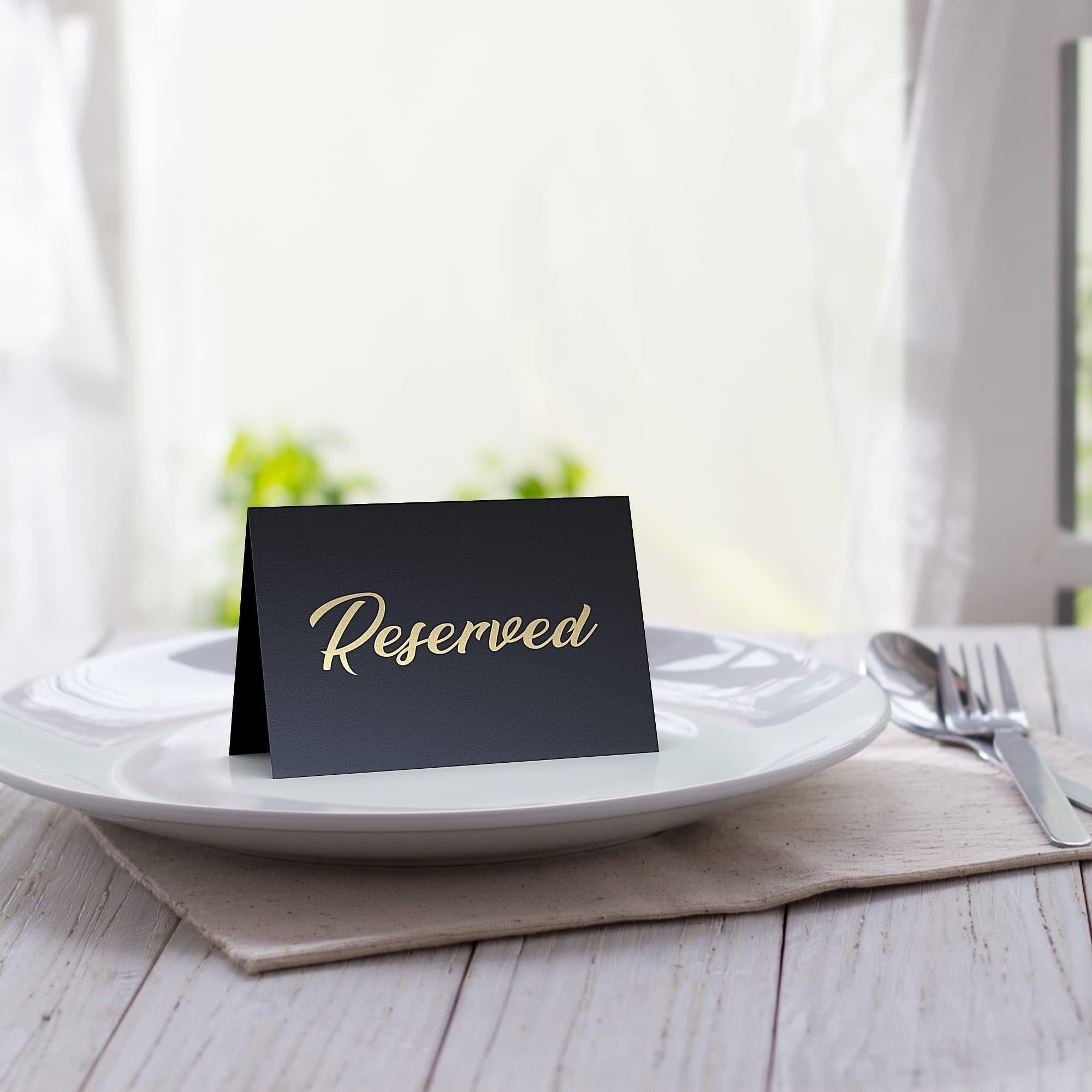 10 Pack Black Reserved Table Signs for Wedding Gold Foil Reserved Seating Signs for Wedding Chairs Church Pews Double Sided Cardstock Reserved Signs for Tables Table Tent Reservation Cards 10 Pack Black Reserved Table Signs for Wedding Gold Foil Reserved Seating Signs for Wedding Chairs Church Pews Double Sided Cardstock Reserved Signs for Tables Table Tent Reservation Cards
