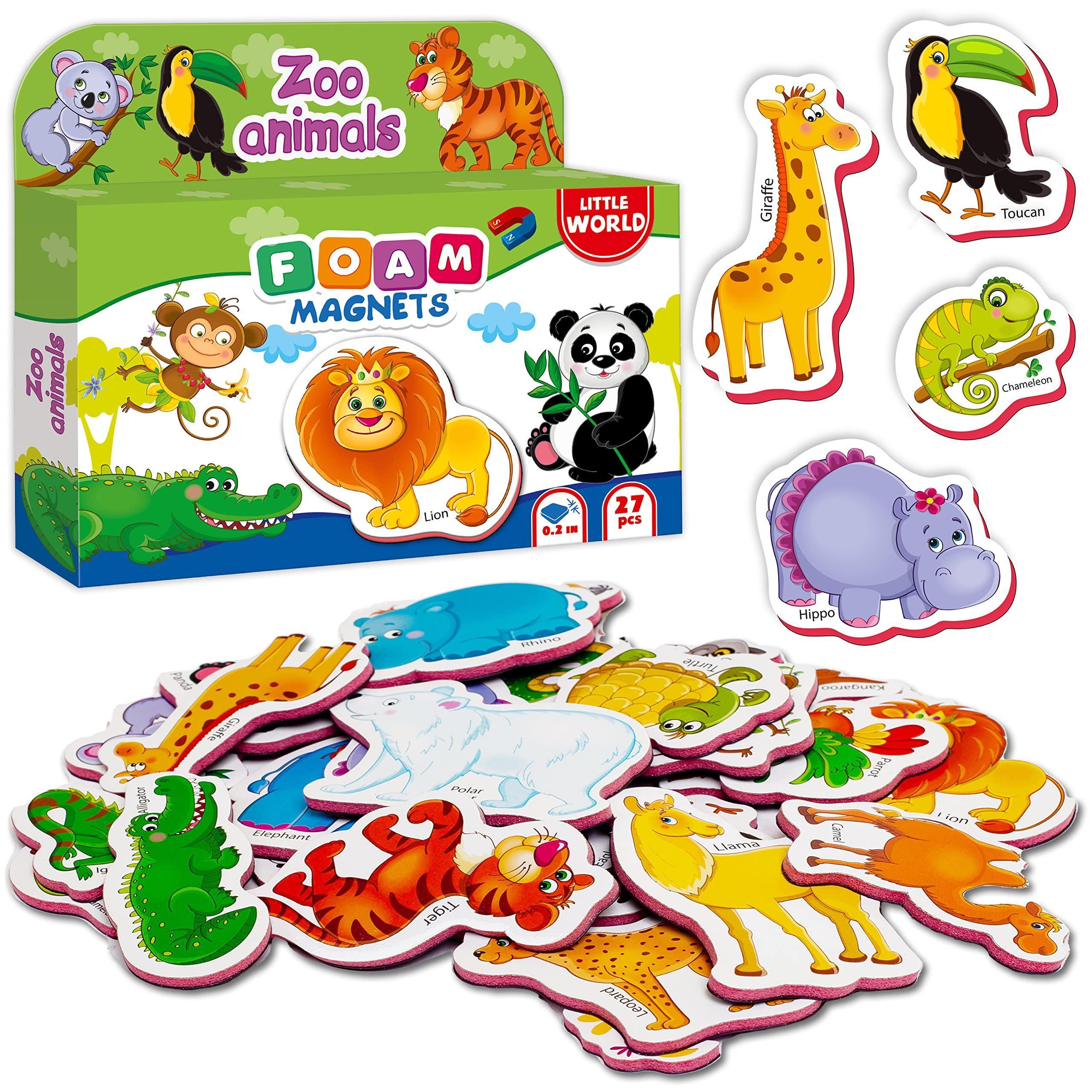 27 Fridge Magnets for Toddlers 13 years Zoo Animals Foam Magnets for Kids 27 Fridge Magnets for Toddlers 13 years Zoo Animals Foam Magnets for Kids
