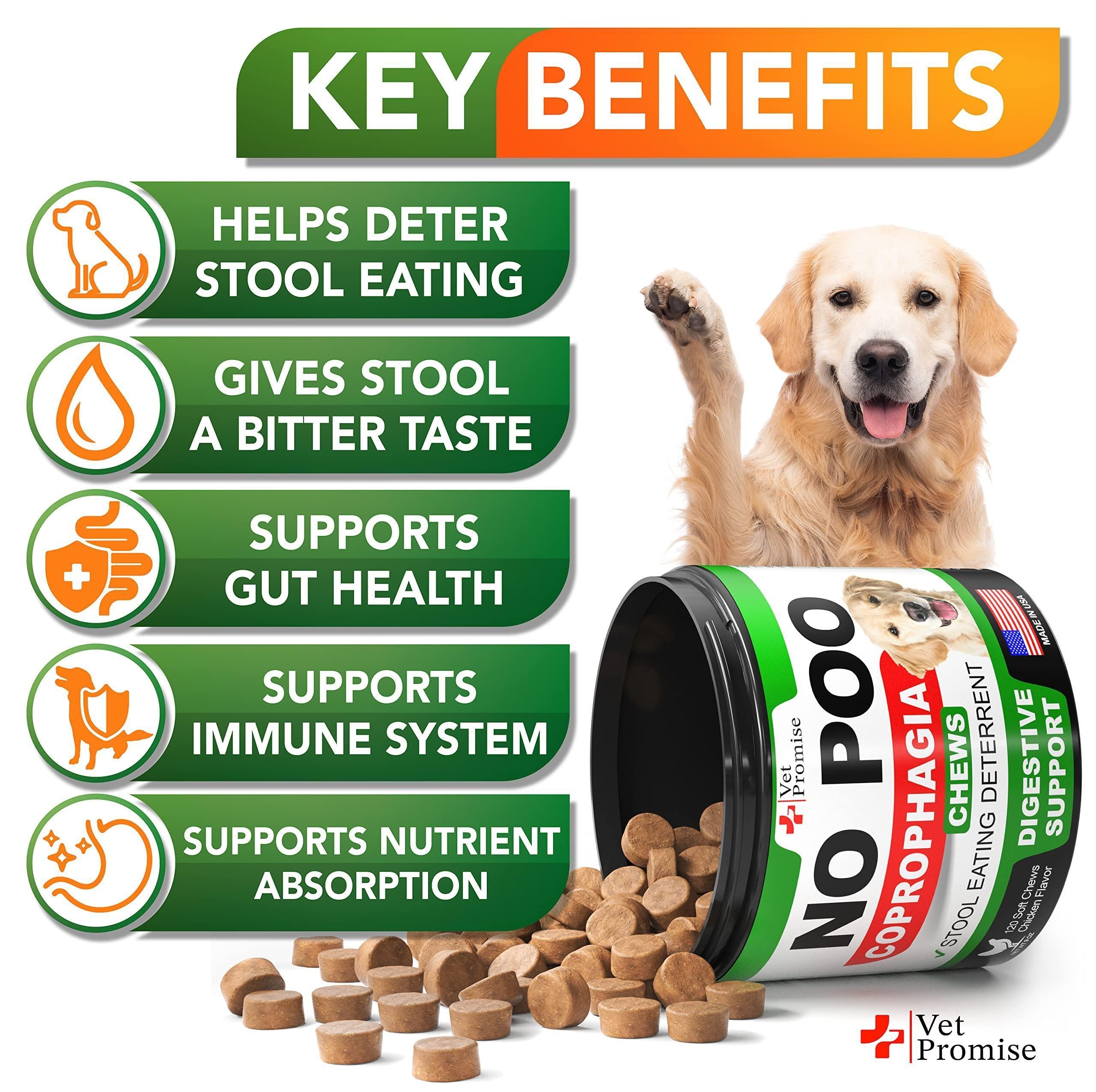 No Poo Chews for Dogs Coprophagia Stool-Eating Deterrent Probiotics 120 Count No Poo Chews for Dogs Coprophagia Stool-Eating Deterrent Probiotics 120 Count