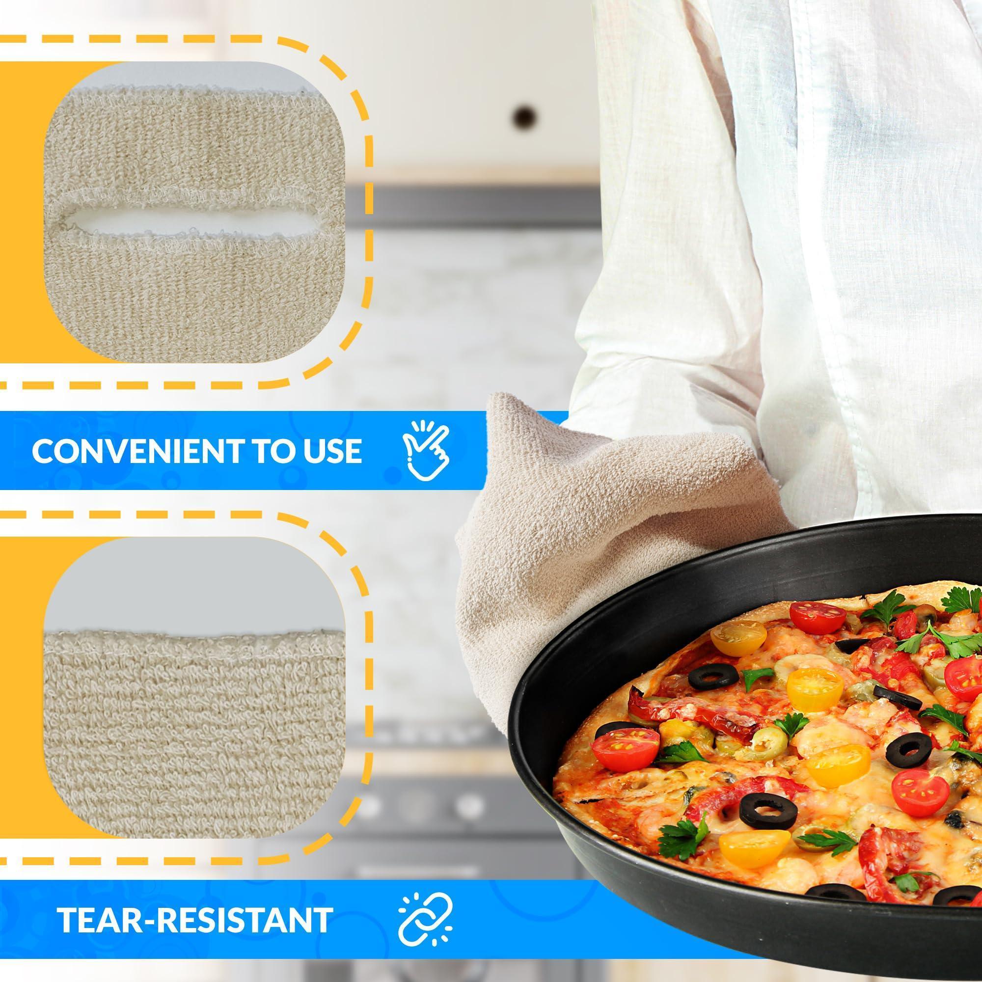 Terry Cloth Pot Holders for Kitchen 9 x 12 Inch Pack of 6 Natural Color Hot Pads for Kitchen Washable Pot Holder with Hand Hole Thick Cotton 460 F Heat Resistant Pot Holders Terry Cloth Pot Holders for Kitchen 9 x 12 Inch Pack of 6 Natural Color Hot Pads for Kitchen Washable Pot Holder with Hand Hole Thick Cotton 460 F Heat Resistant Pot Holders