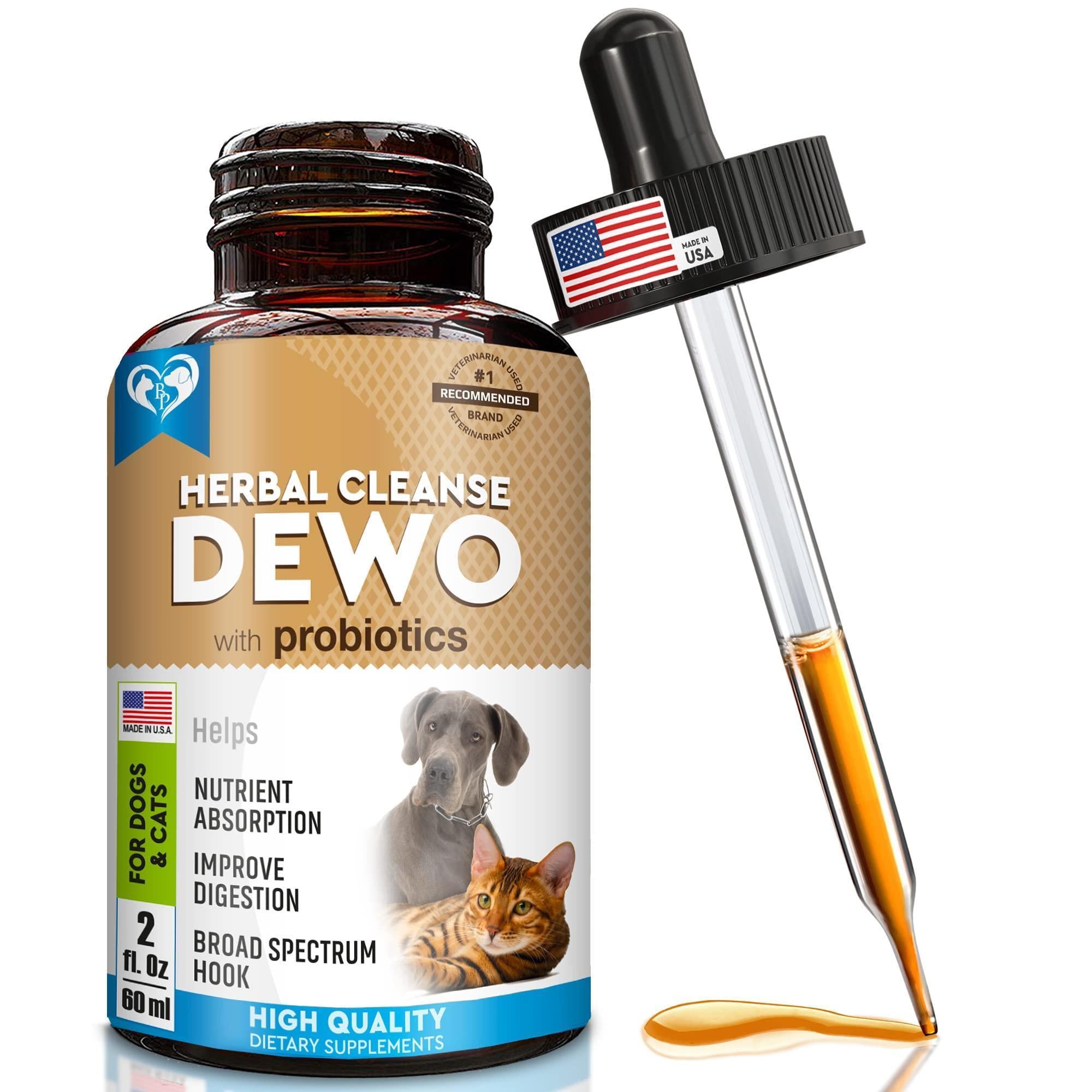 Worm Treatment for Cats & Dogs Liquid Herbal Supplement with Probiotic Worm Treatment for Cats & Dogs Liquid Herbal Supplement with Probiotic
