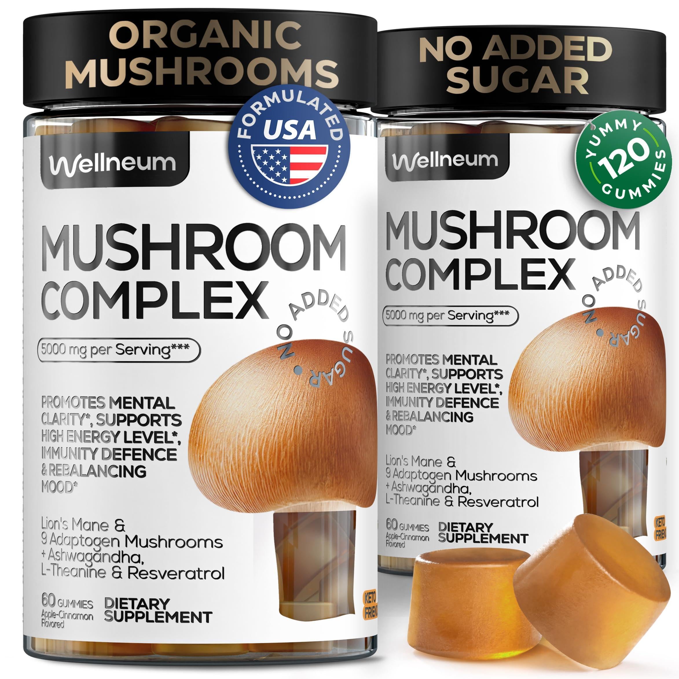 Mushroom Gummies 5000 Mg for Adults 2 Pack Lions Mane 9 Adaptogenic Mushrooms Mushroom Gummies 5000 Mg for Adults 2 Pack Lions Mane 9 Adaptogenic Mushrooms