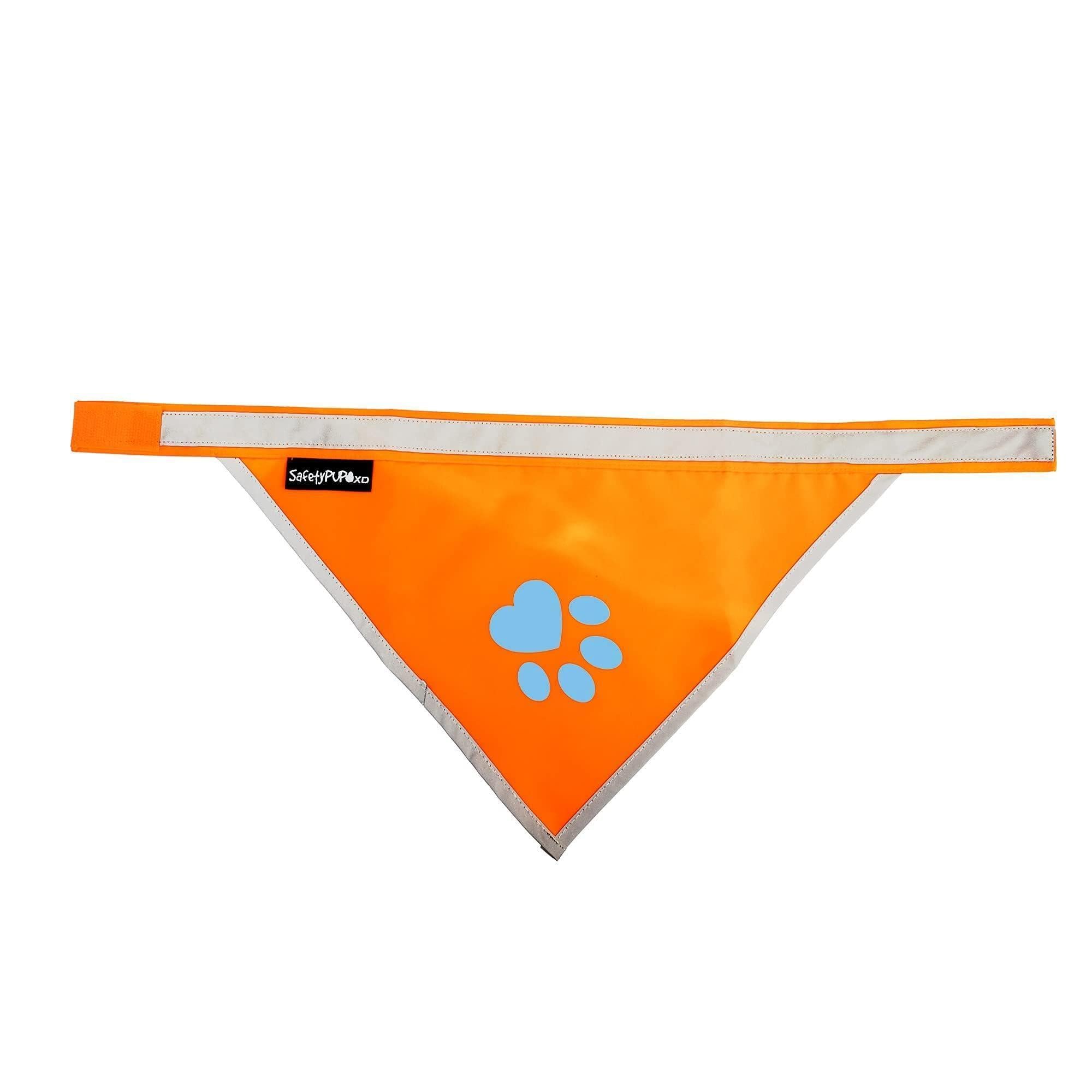Reflective Dog Bandana Hi-Vis S Size 10 in Neck Orange Reflective Dog Bandana Hi-Vis S Size 10 in Neck Orange