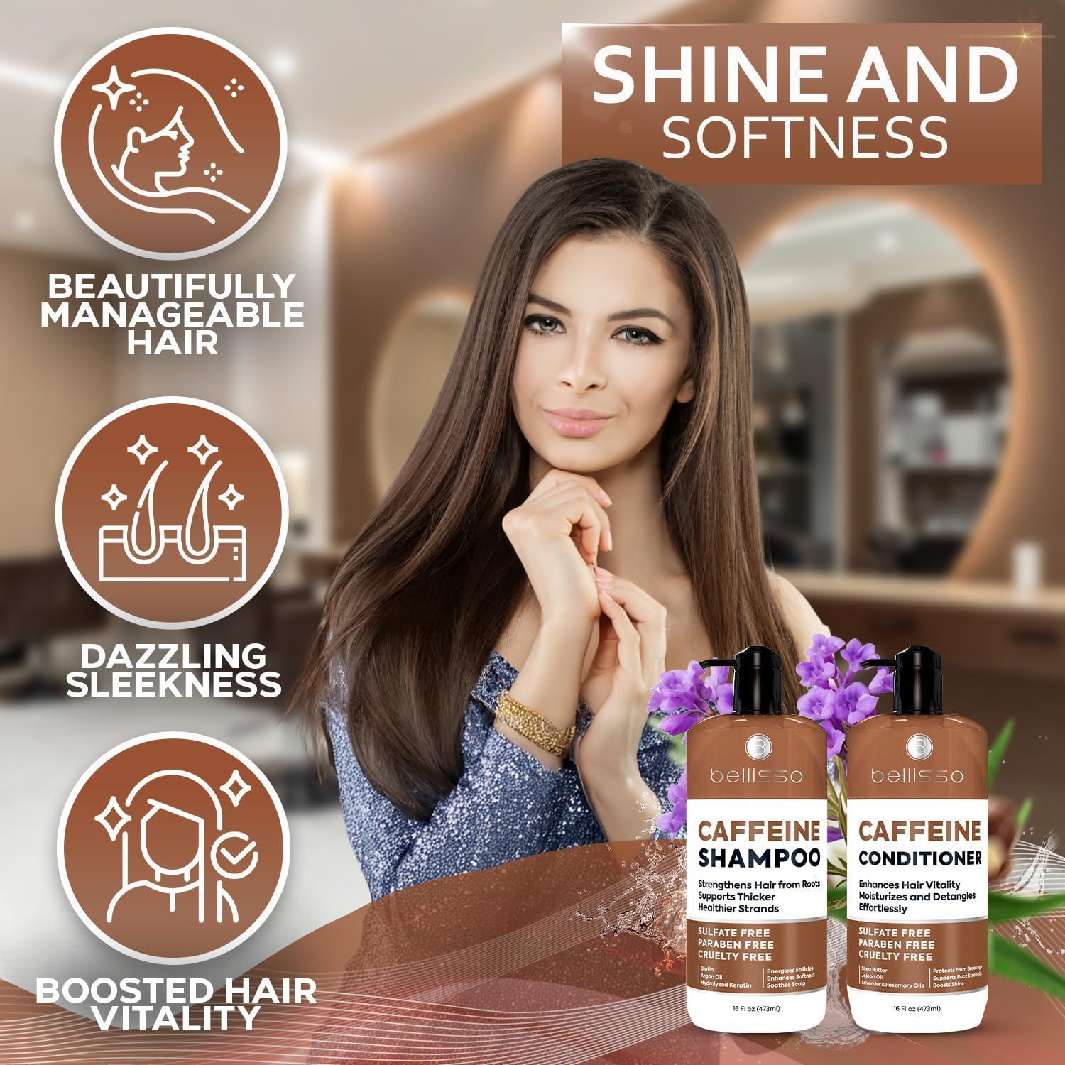 Caffeine Shampoo and Conditioner Set Volumizing Products for Women and Men Thickening Volume Boosting Formula for Thinning and Fine Hair Sulfate Free No Parabens Hydrating Salon Grade Caffeine Shampoo and Conditioner Set Volumizing Products for Women and Men Thickening Volume Boosting Formula for Thinning and Fine Hair Sulfate Free No Parabens Hydrating Salon Grade