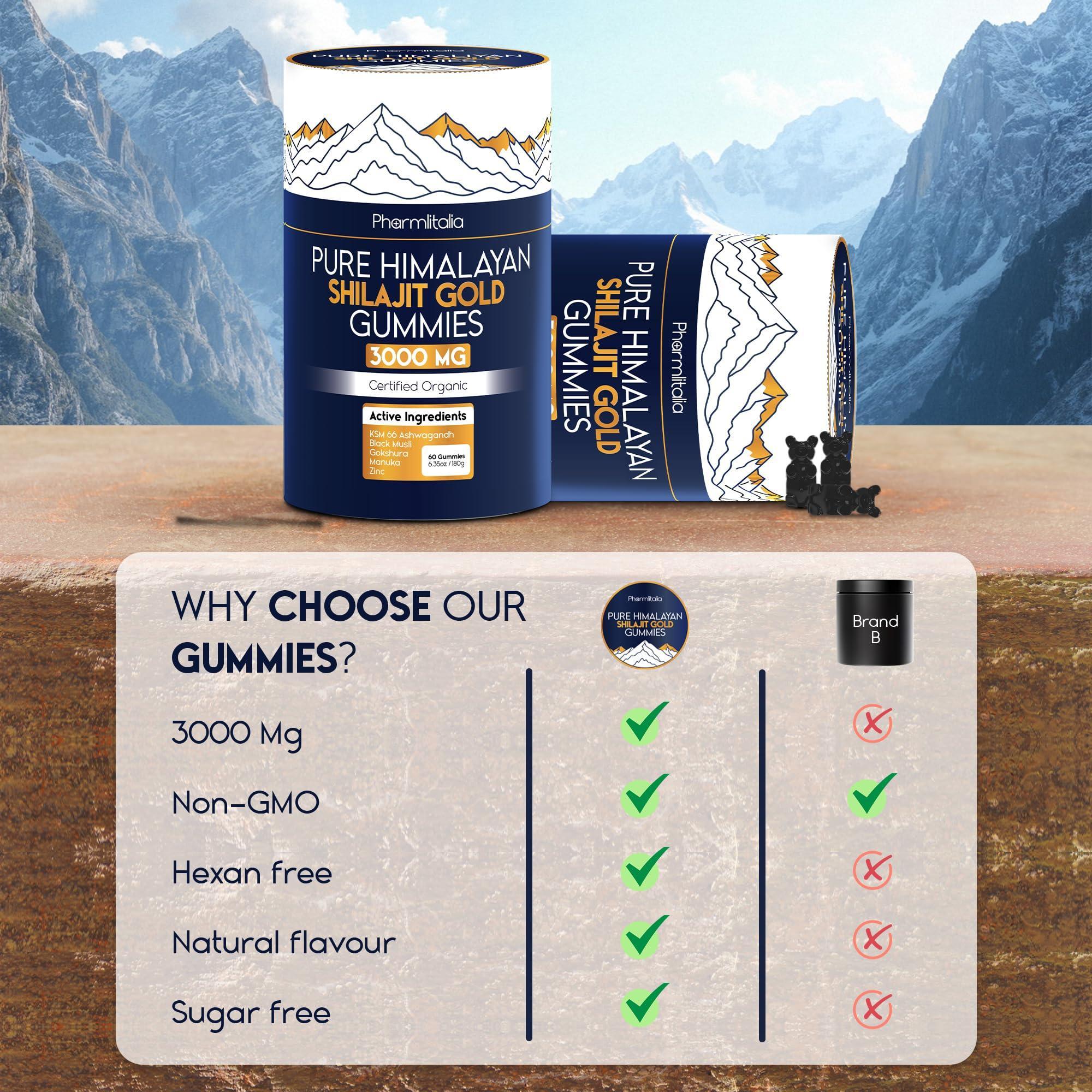 Pure Himalayan Shilajit Gold Gummies 3000 mg Shilajit Gummies for Men & Women Pure Himalayan Shilajit Gold Gummies 3000 mg Shilajit Gummies for Men & Women