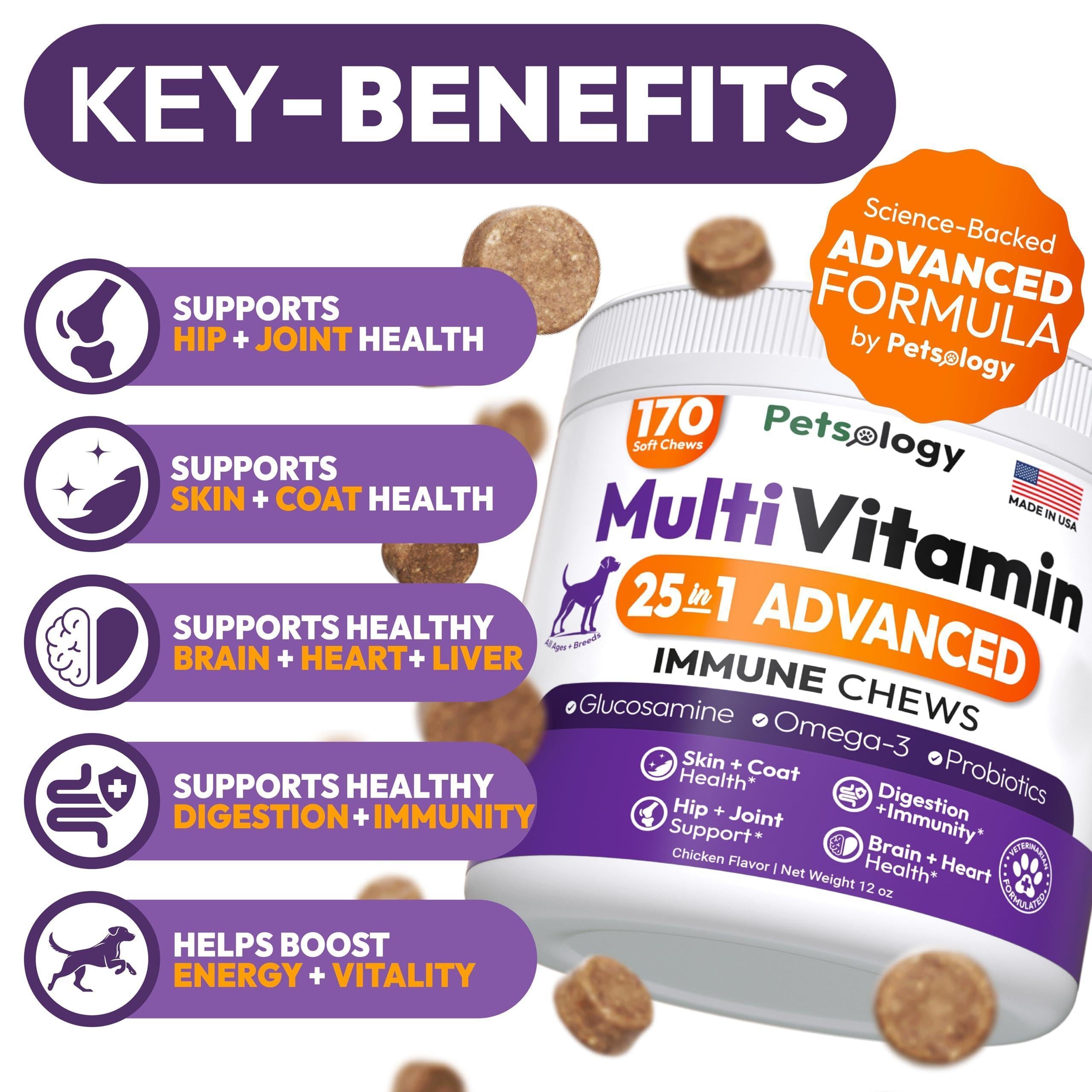 Dog Multivitamin Chews with Glucosamine 170 Count Hip & Joint Dog Multivitamin Chews with Glucosamine 170 Count Hip & Joint