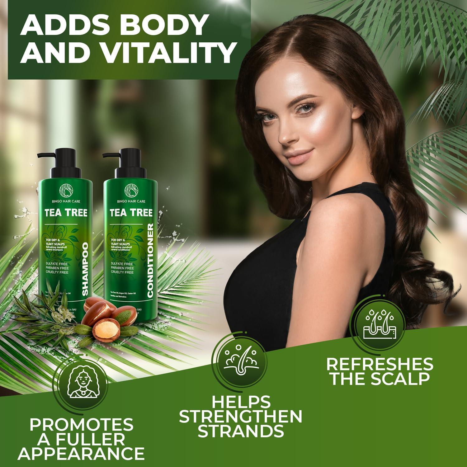 Tea Tree Shampoo and Conditioner Set Sulfate Free 14 Fl Oz Set of 2 Anti Dandruff Hair Care for Men and Women Cleansing Formula for Itchy Scalp and Oil Control Tea Tree Shampoo and Conditioner Set Sulfate Free 14 Fl Oz Set of 2 Anti Dandruff Hair Care for Men and Women Cleansing Formula for Itchy Scalp and Oil Control