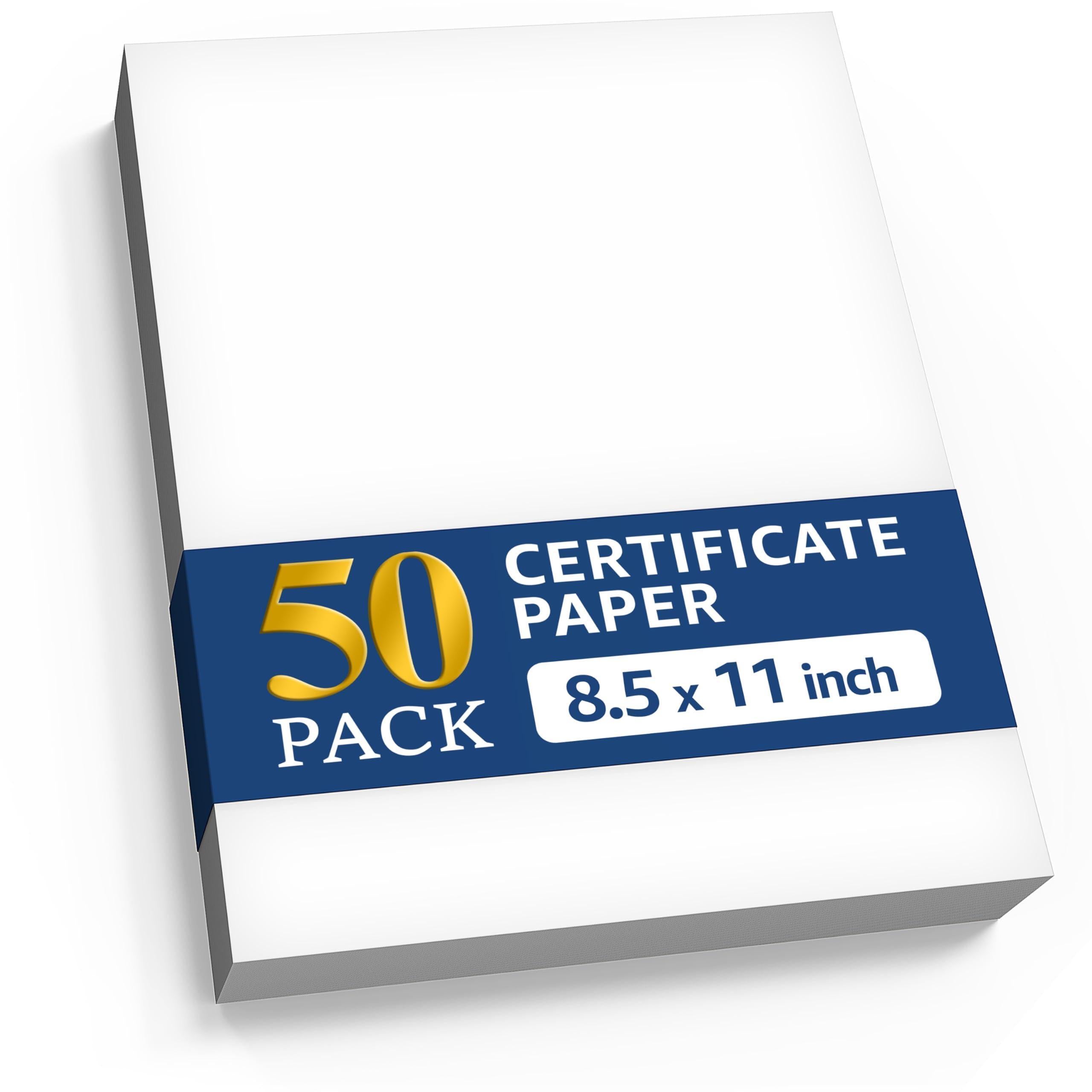 50 Certificate Paper 8.5 x 11 inch for Printing Blank Certificate Papers for Award Certificates Diploma Paper Premium White Award Papers Cardstock for AwardsCertificates Graduation 50 Certificate Paper 8.5 x 11 inch for Printing Blank Certificate Papers for Award Certificates Diploma Paper Premium White Award Papers Cardstock for AwardsCertificates Graduation