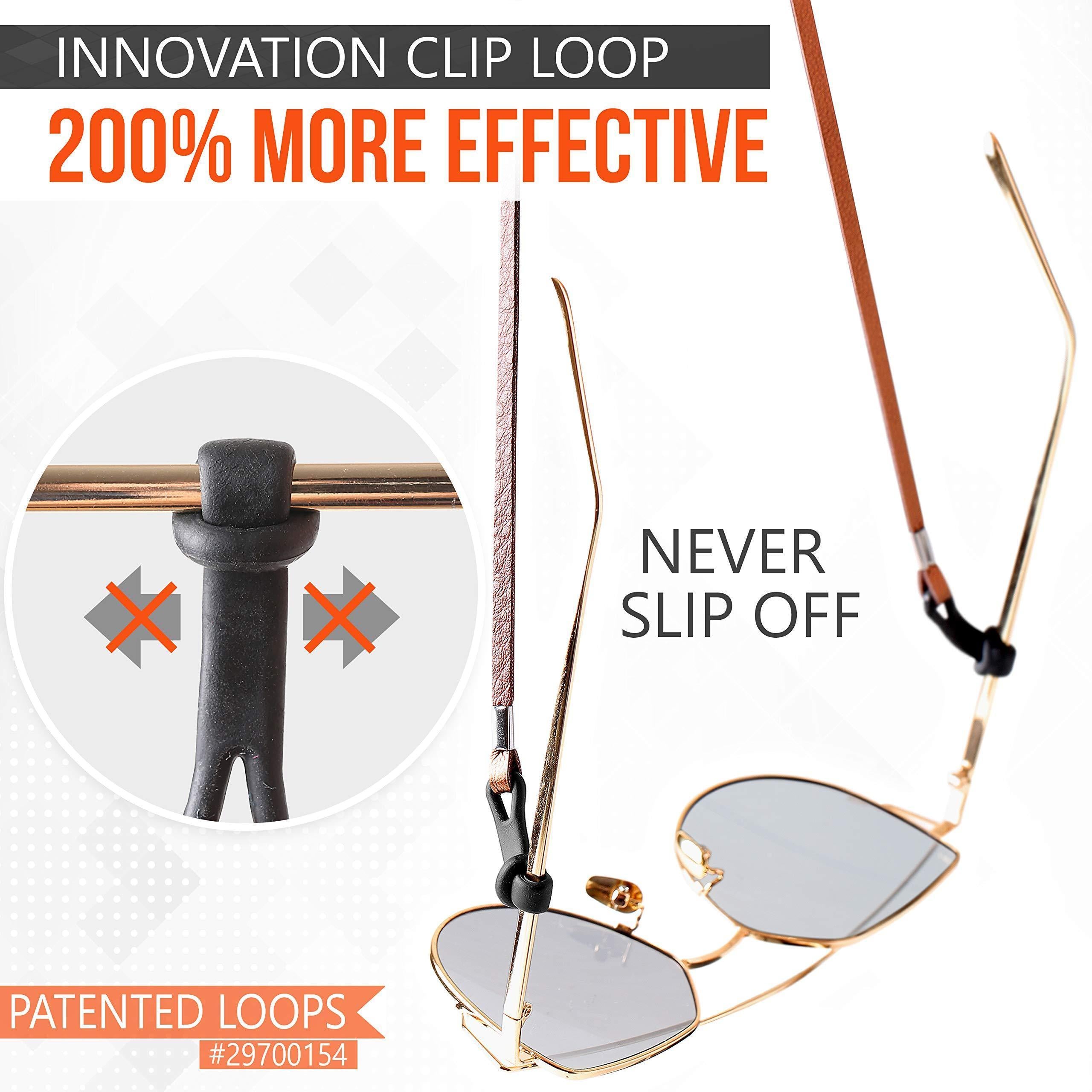Eyeglass Chains for Women Men Premium ECO Leather Strap 4 Pcs 28 inch Length Eyeglass Chains for Women Men Premium ECO Leather Strap 4 Pcs 28 inch Length