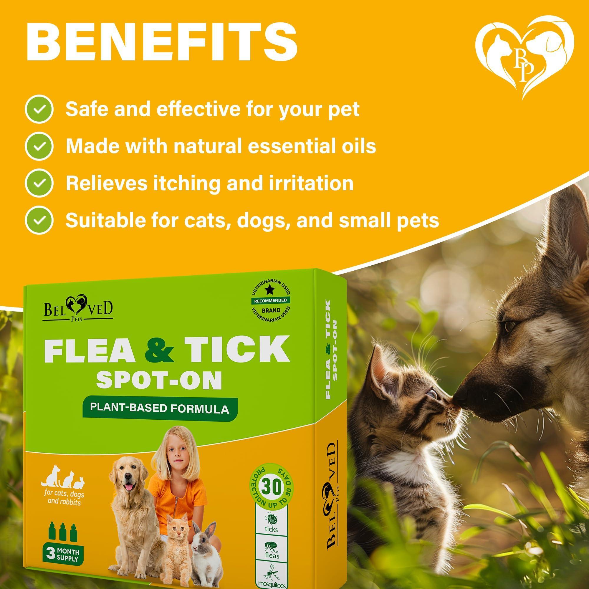 Topical Flea & Tick Drops for Dogs Cats & Rabbits Mosquito Repellent Topical Flea & Tick Drops for Dogs Cats & Rabbits Mosquito Repellent
