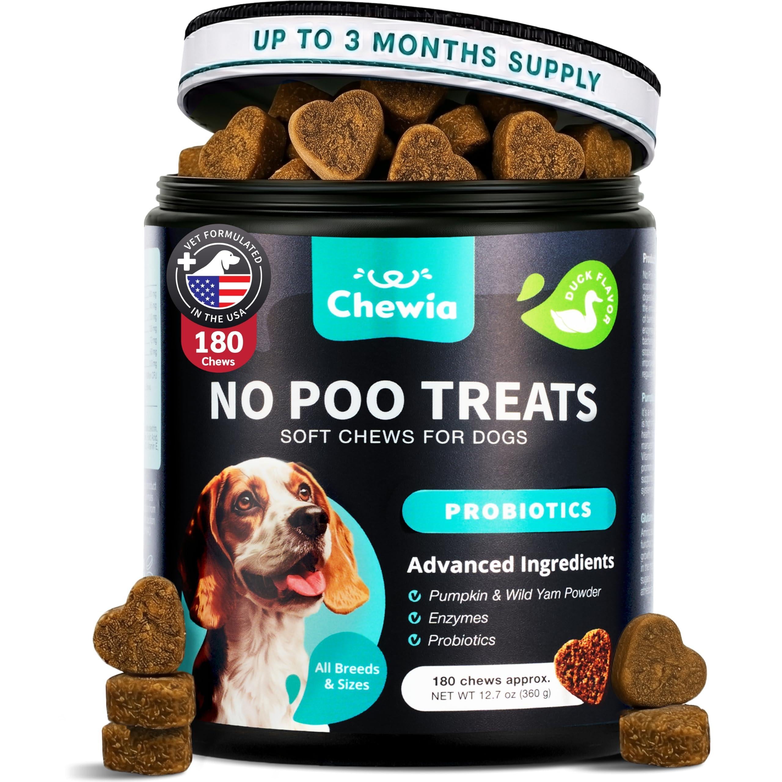 No Poo Chews for Dogs Coprophagia Deterrent Dog Probiotics for Digestive Health with Enzymes Canine Stool Eating Deterrent Digestive, Dental, Gut & Immune Health Treats No Poop Eating No Poo Chews for Dogs Coprophagia Deterrent Dog Probiotics for Digestive Health with Enzymes Canine Stool Eating Deterrent Digestive, Dental, Gut & Immune Health Treats No Poop Eating