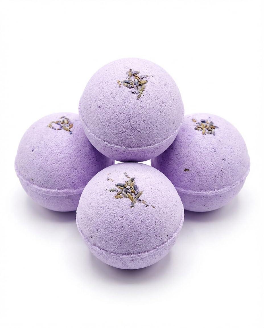 Bath Bombs Gift Set Large 8 oz Fizzy 4 Pack Lavender Moisturizing Spa Bath Bombs Relaxing Aromas Gift Ready Bath Bombs Gift Set Large 8 oz Fizzy 4 Pack Lavender Moisturizing Spa Bath Bombs Relaxing Aromas Gift Ready