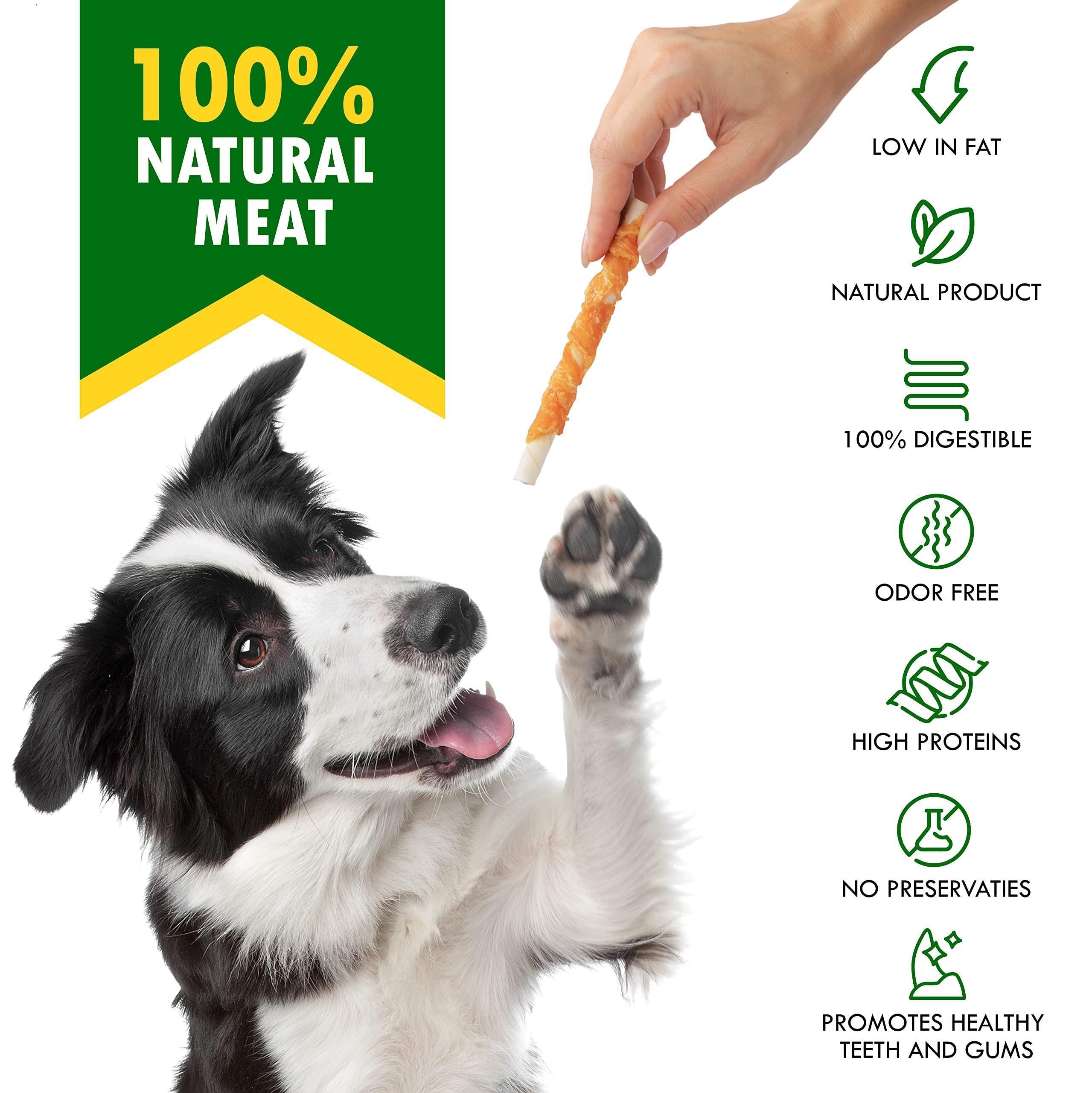 Rawhide Sticks for Dogs Chicken-Wrapped Grain-Free Chews Rawhide Sticks for Dogs Chicken-Wrapped Grain-Free Chews