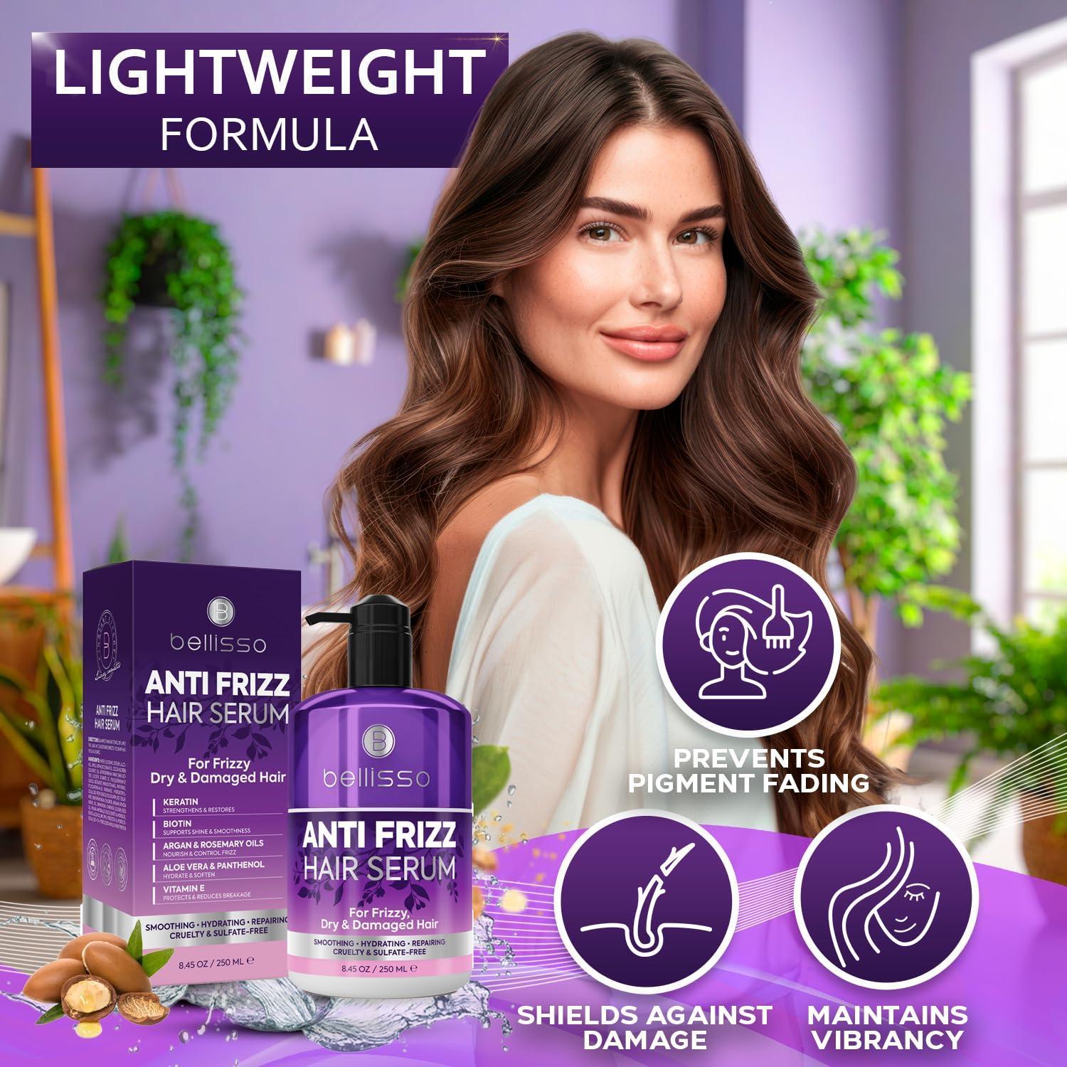 Anti Frizz Hair Serum for Frizzy Damaged Hair 8.45 Fl Oz Humidity Treatment Control Styling and Smoothing Products for Women and Men Anti Frizz Hair Serum for Frizzy Damaged Hair 8.45 Fl Oz Humidity Treatment Control Styling and Smoothing Products for Women and Men
