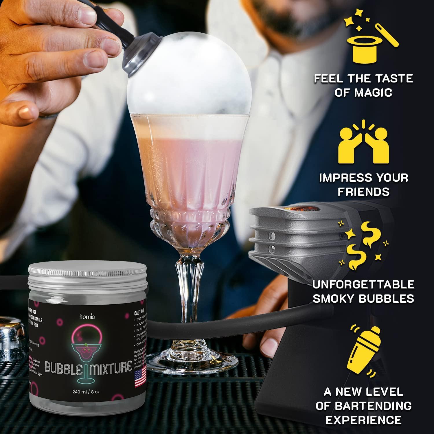 Smoking Gun Edible NONtoxic Bubble Mixture for Cocktail 2x8oz Smoker Machine Smoking Gun Edible NONtoxic Bubble Mixture for Cocktail 2x8oz Smoker Machine