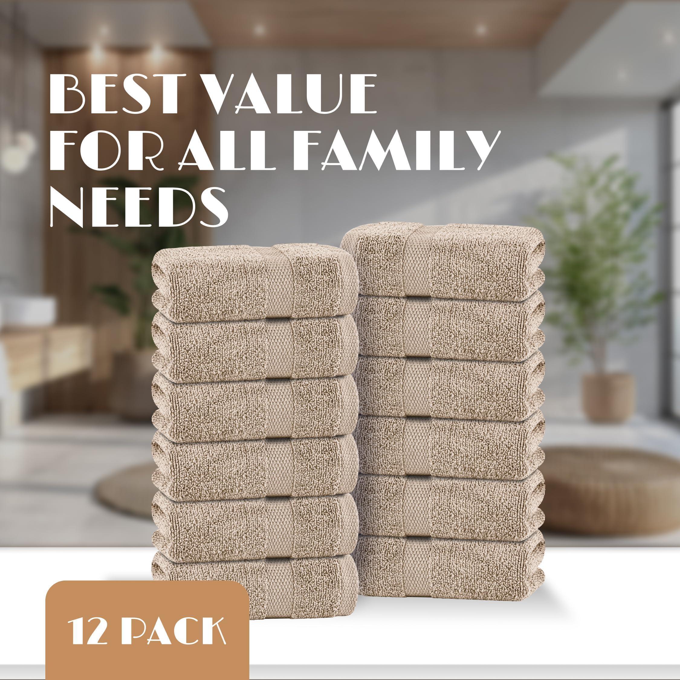White Classic Taupe Washcloths Set 12 Pack for Body and Face Towel 12x12 Inch Cotton Wash Cloths Bulk Spa Fingertip Wash Clothes Soft Absorbent Gym Towels White Classic Taupe Washcloths Set 12 Pack for Body and Face Towel 12x12 Inch Cotton Wash Cloths Bulk Spa Fingertip Wash Clothes Soft Absorbent Gym Towels