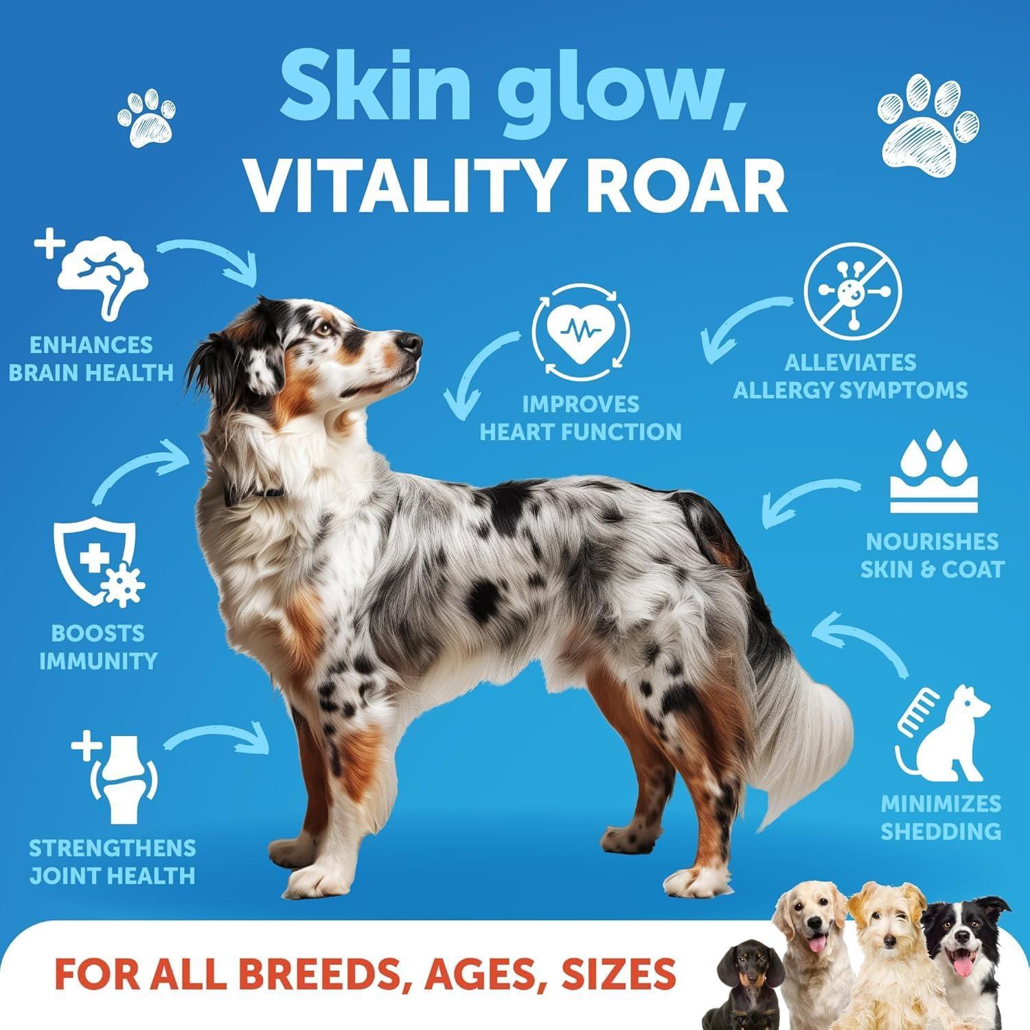 Salmon Oil for Dogs 8 fl oz Omega-3 Wild Alaskan EPA Salmon Oil for Dogs 8 fl oz Omega-3 Wild Alaskan EPA