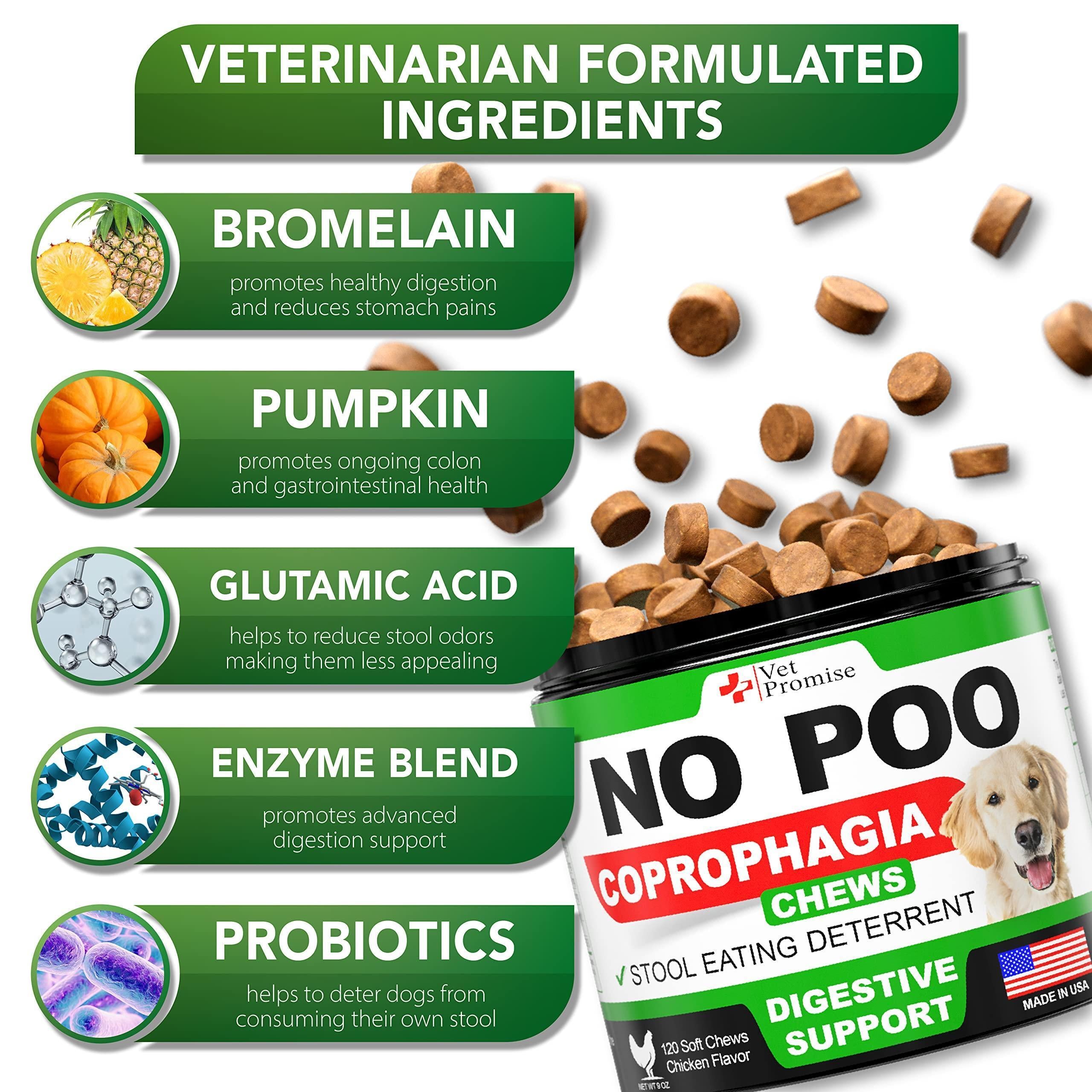 No Poo Chews for Dogs Coprophagia Stool-Eating Deterrent Probiotics 120 Count No Poo Chews for Dogs Coprophagia Stool-Eating Deterrent Probiotics 120 Count