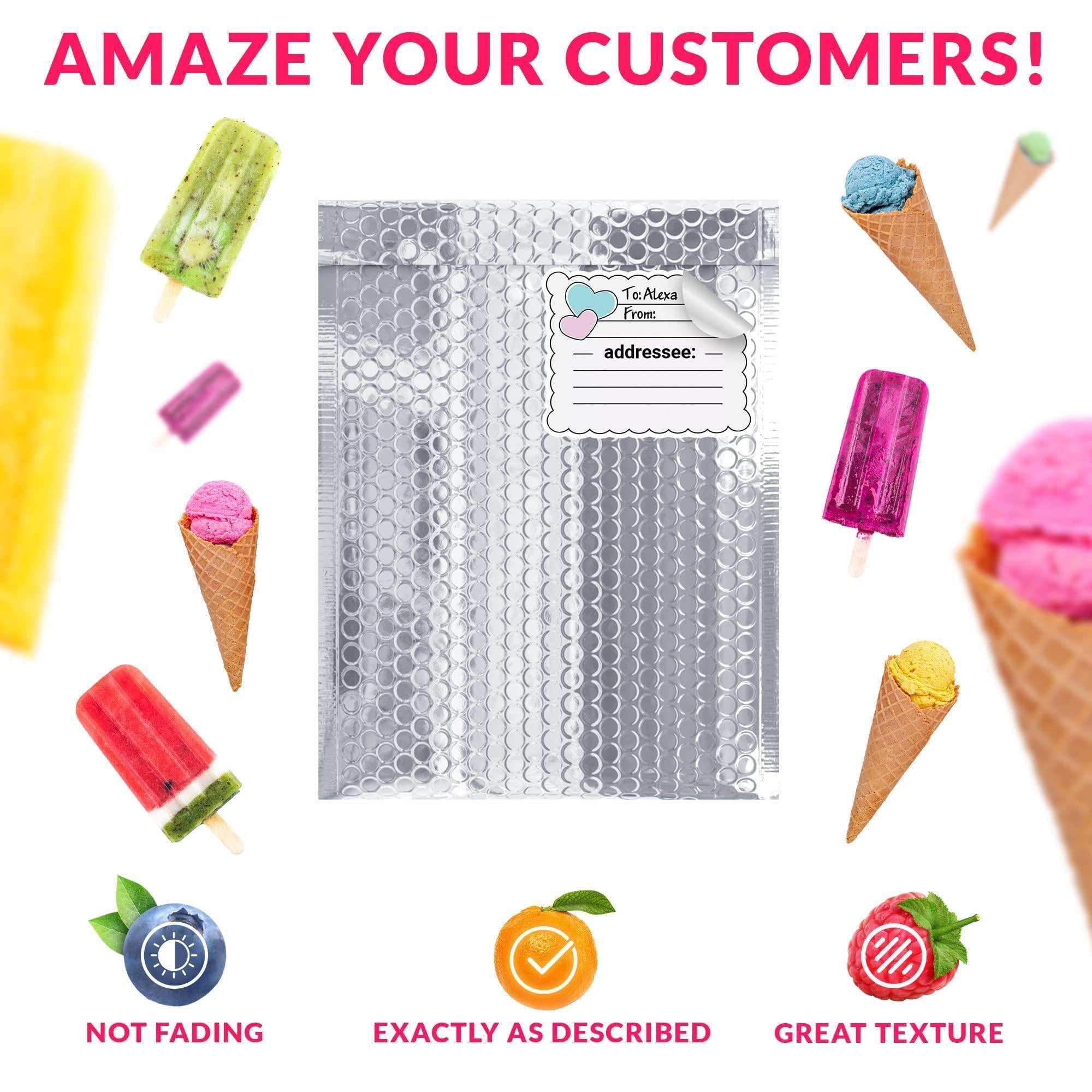 Thermal Bubble Mailer 6.5 x 10.5 Inch Pack of 10 Metallic Bubble Envelopes Foil Insulated Mailers for Cold Shipping Padded Envelopes Waterproof. Cold Insulated Shipping Bags Thermal Bubble Mailer 6.5 x 10.5 Inch Pack of 10 Metallic Bubble Envelopes Foil Insulated Mailers for Cold Shipping Padded Envelopes Waterproof. Cold Insulated Shipping Bags