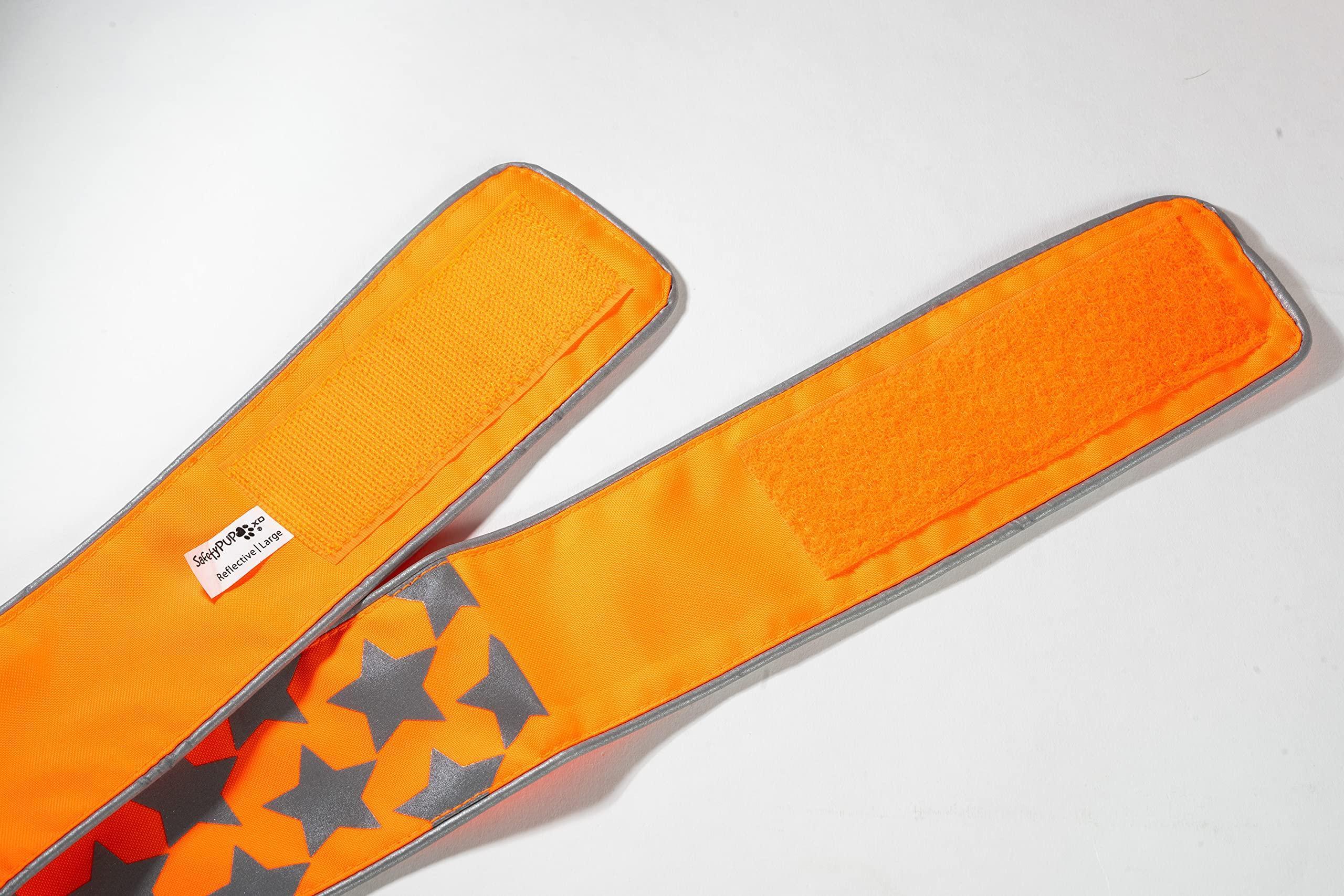 Reflective Dog Collar XL Size Adjustable Blaze Orange Reflective Dog Collar XL Size Adjustable Blaze Orange
