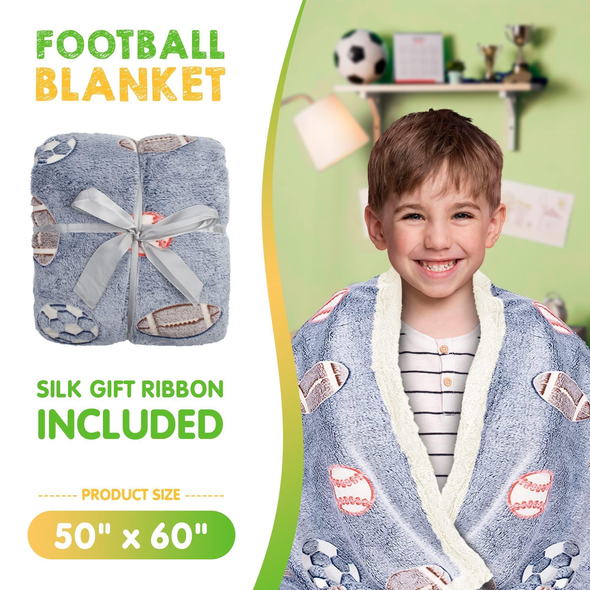 Glow in The Dark Blanket 6 Hours Glow 50 x 60 Inch Blue Flannel Fleece Blanket for Boys Two Sided Soccer Kids Blanket 6 Hours Glow in The Dark Blankets Glow in The Dark Blanket 6 Hours Glow 50 x 60 Inch Blue Flannel Fleece Blanket for Boys Two Sided Soccer Kids Blanket 6 Hours Glow in The Dark Blankets