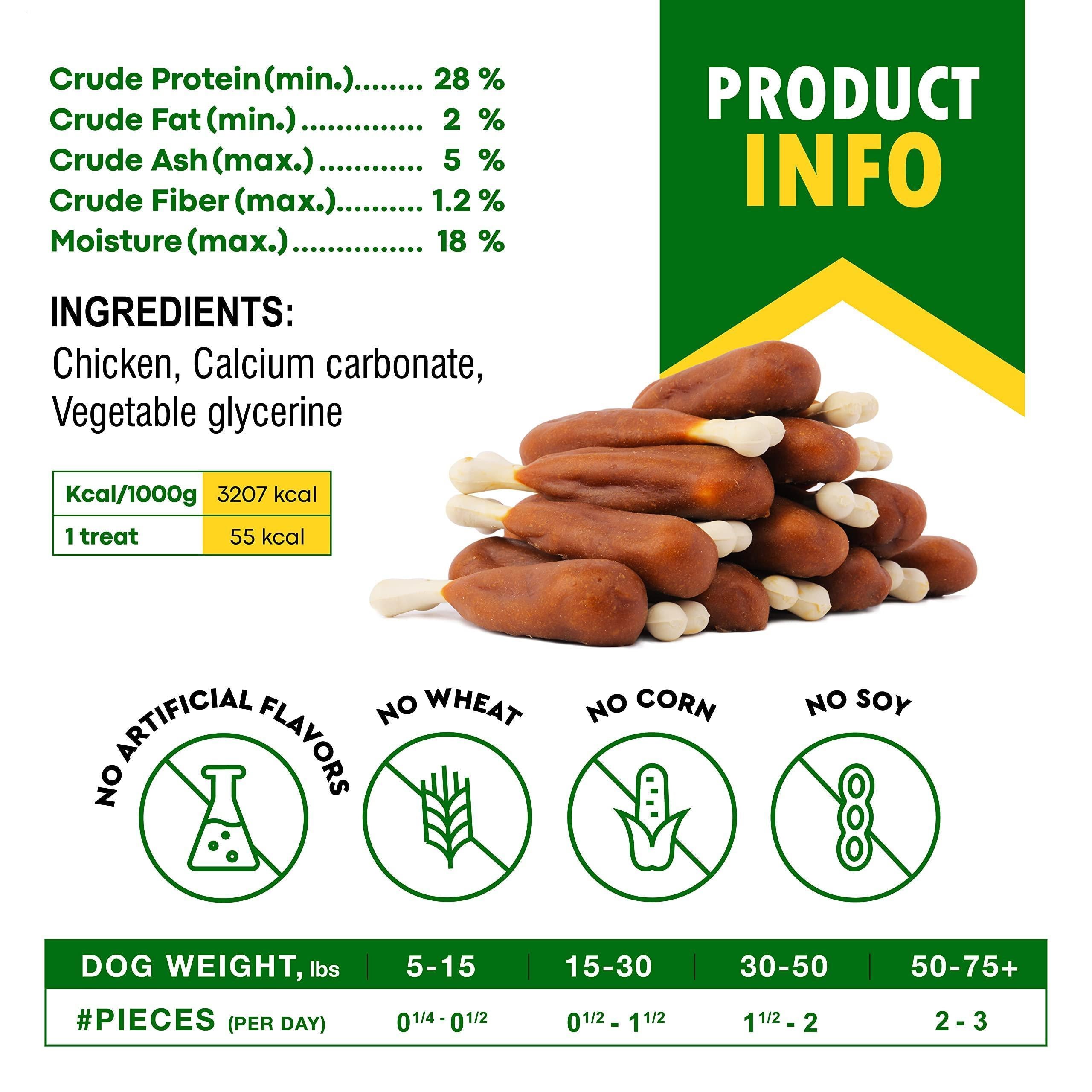 Calcium Bones for Dogs Chicken-Wrapped Rawhide-Free Chews Calcium Bones for Dogs Chicken-Wrapped Rawhide-Free Chews