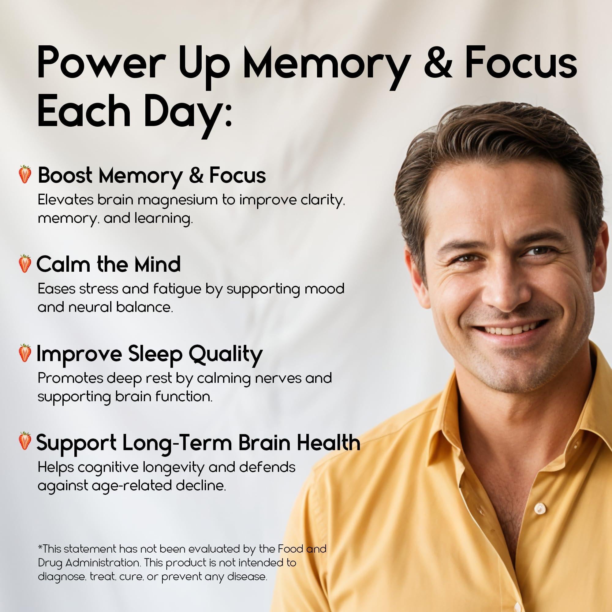 Magnesium L Threonate Gummies for Adults Kids 2000mg Brain Supplements for Memory and Focus Calm Magnesium Gummies for Improved Sleep and Healthy Mind 60 Count Strawberry Magnesium L Threonate Gummies for Adults Kids 2000mg Brain Supplements for Memory and Focus Calm Magnesium Gummies for Improved Sleep and Healthy Mind 60 Count Strawberry