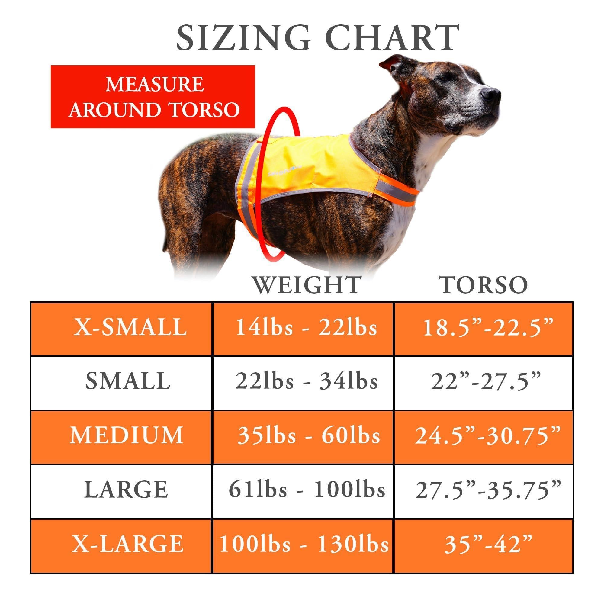 Lightweight Dog Vest Mid-Back Coverage 24 in Chest x 17 in Neck Orange Lightweight Dog Vest Mid-Back Coverage 24 in Chest x 17 in Neck Orange