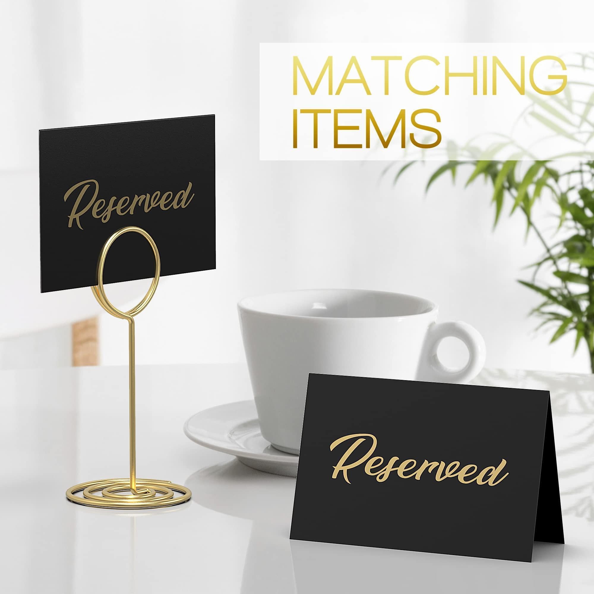 10 Pack Black Reserved Table Signs for Wedding Gold Foil Reserved Seating Signs for Wedding Chairs Church Pews Double Sided Cardstock Reserved Signs for Tables Table Tent Reservation Cards 10 Pack Black Reserved Table Signs for Wedding Gold Foil Reserved Seating Signs for Wedding Chairs Church Pews Double Sided Cardstock Reserved Signs for Tables Table Tent Reservation Cards